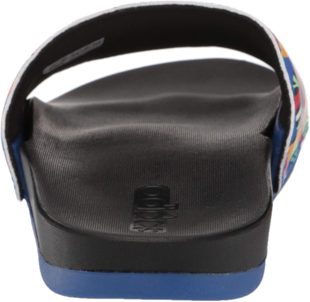 adidas Womens Adilette Comfort Water Shoe, Black/Black/Royal Blue , 9