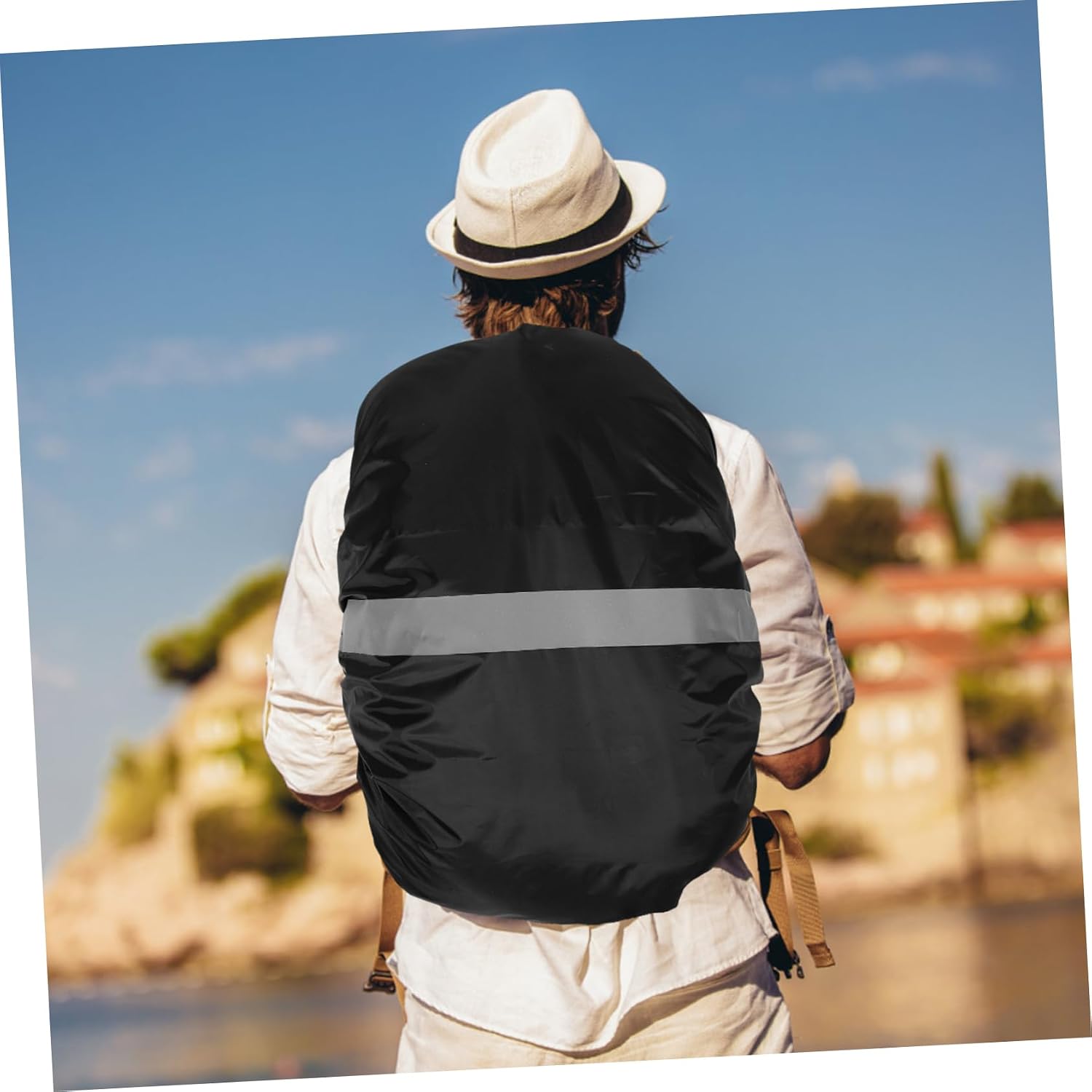 YARNOW Backpack Cover Reflective Strip for Hiking Camping and Biking Fits Lightweight and Convenient Rain for Outdoor Adventures