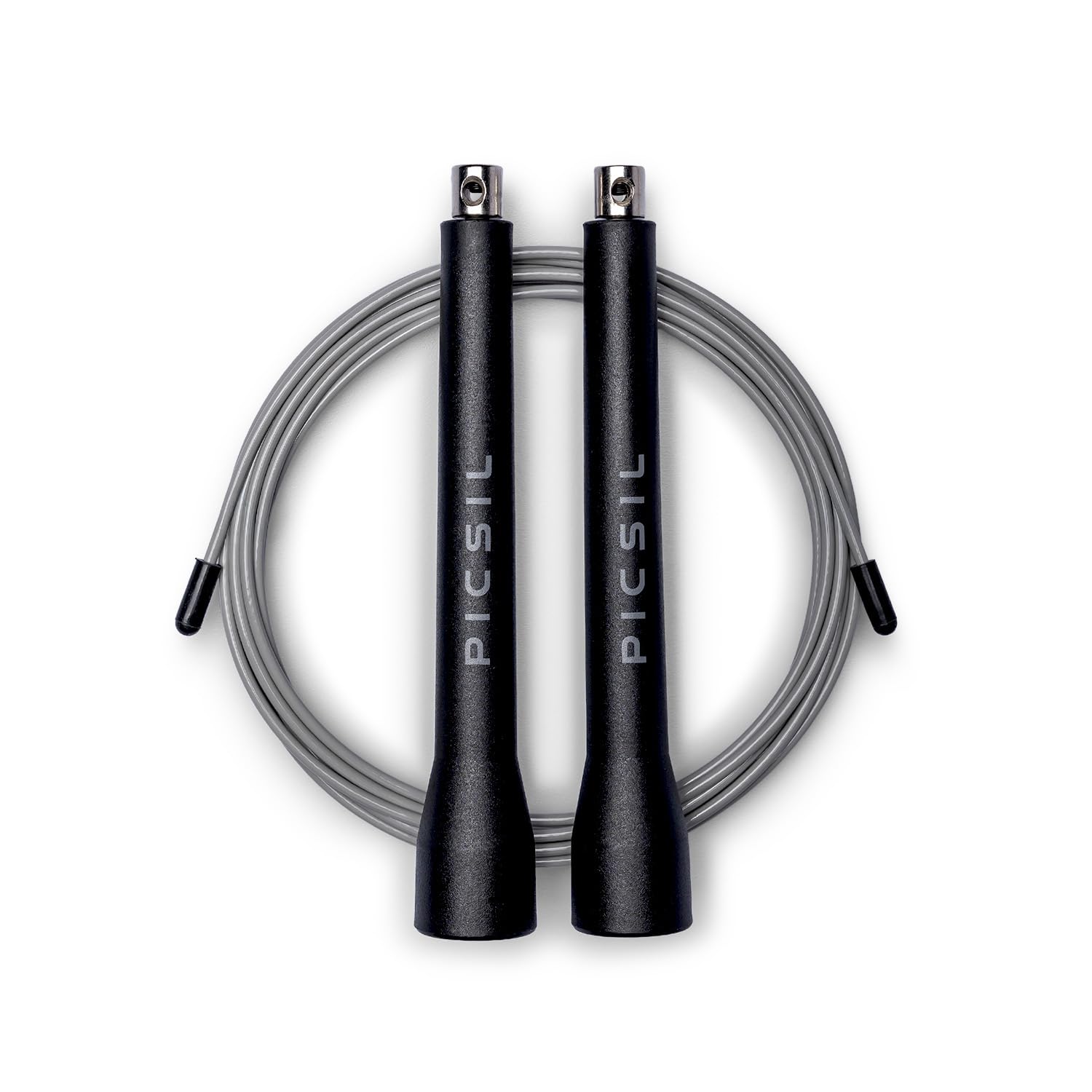 PICSIL - Corda per Saltare Professionale ABS, Speed Rope Regolabile in Acciaio, Manici Antiscivolo Ergonomici, per Cross Training, Fitness e Double Under