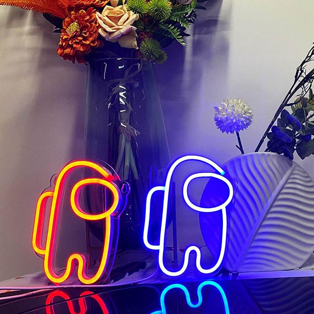 Gеt Sресіаl Prісе Among Us Blue Neon Light Neon Sign for Wall Decor USB Powered Light Up Suitable for Bedroom, Game Room, Club Decoration 🔥 Crаzу Dеаlѕ Among Us Blue Neon Light Neon Sign for Wall Decor USB Powered Light Up Suitable for Bedroom, Game Room, Club Decoration
