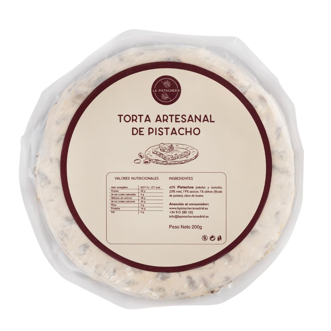 Torta Imperial Artesanal de Pistacho Gourmet Postre Tradicional Español Ingredientes Naturales Sin Gluten Delicada Textura con Miel Navideño Snack Dulce Saludable Repostería