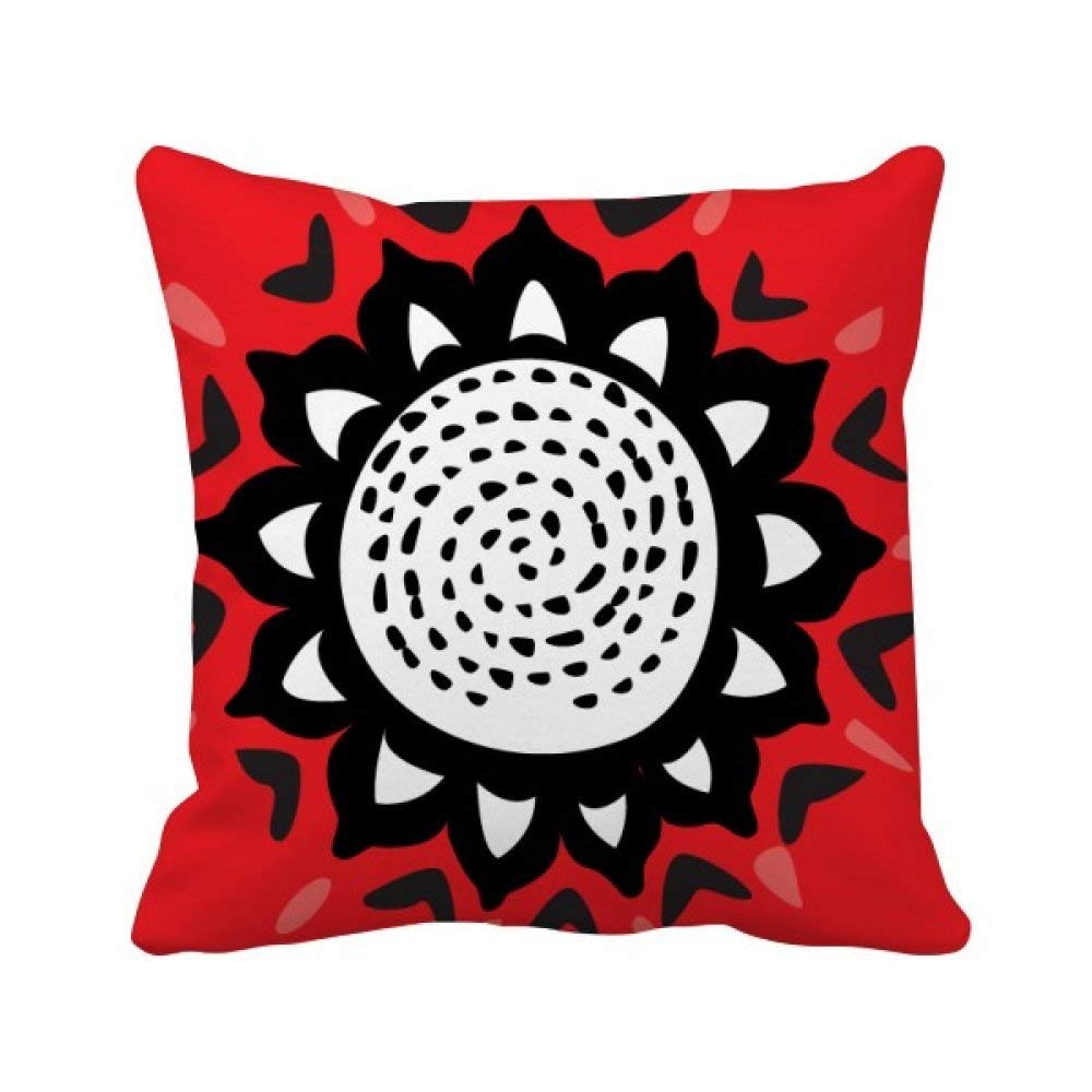 Oreiller de décoration carré 40x40 cm multicolore silhouette de tournesol Mexique