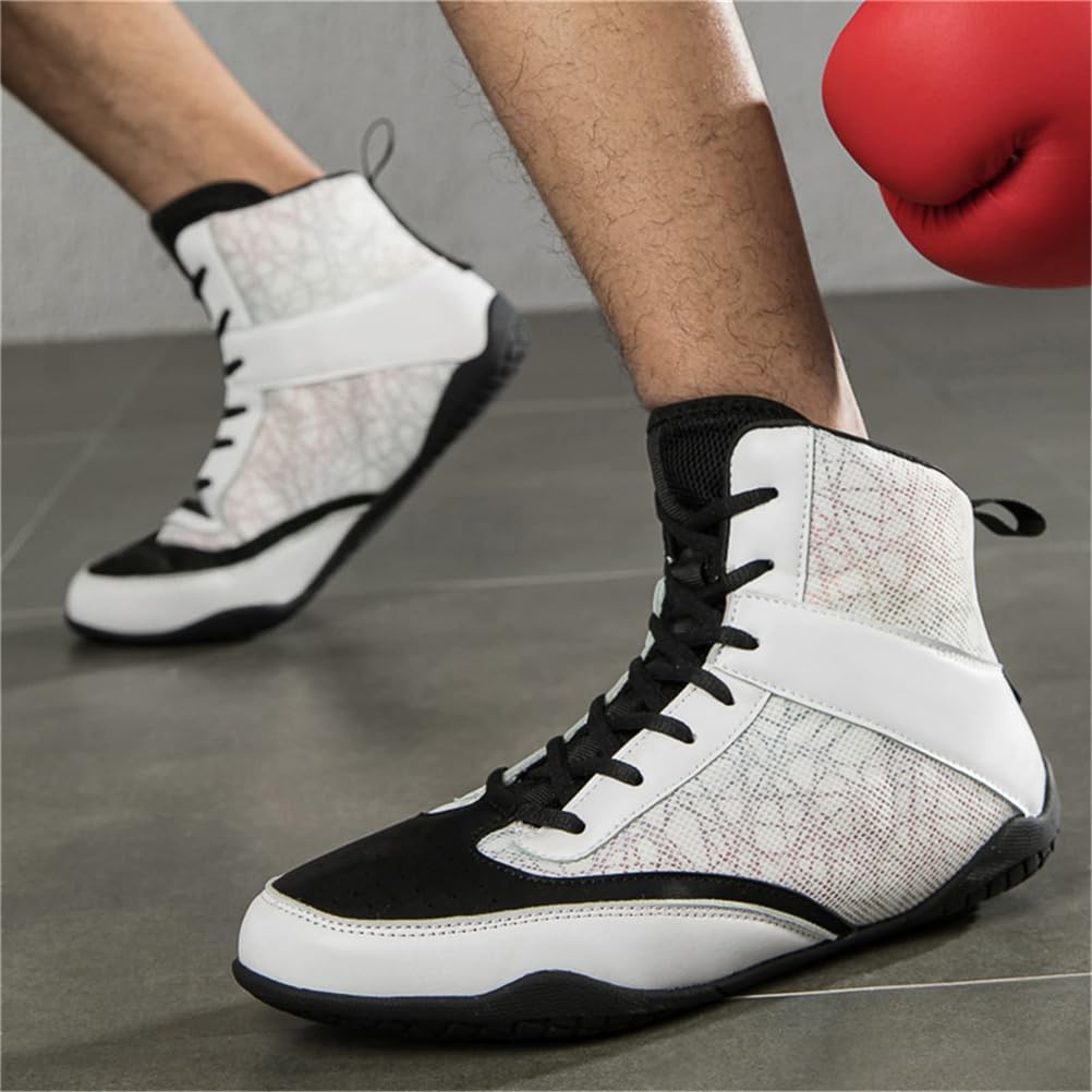 Botas De Boxeo De Caña Alta para Entrenamiento Y Kick Boxing, Culturismo, Lucha, Antideslizante Adolescentes Niños Lucha Libre Zapatos De Deportes De Combate