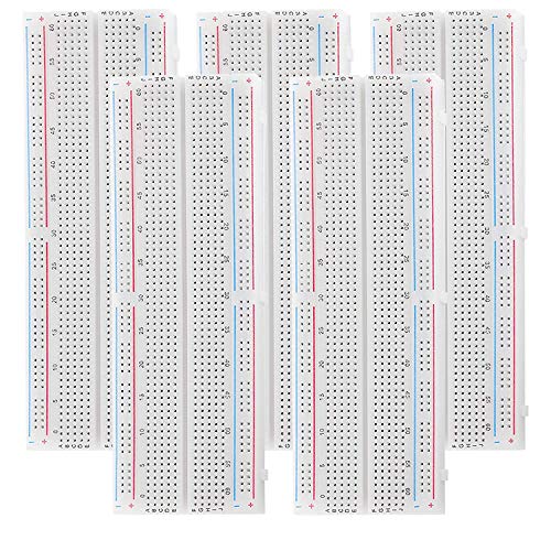 AZDelivery 5 x MB-102 Breadboard Steckbrett mit 830 Kontakten kompatibel mit Arduino