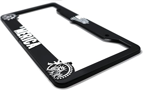 Miniatura 7 de Merica' for America - Marco elevado 3D para placa de matrícula  1 paquete de cubierta para placa de automóvil de Estados Unidos  Soporte universal