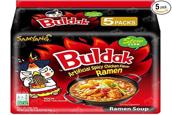 Stew Type Fire Chicken Buldak, 145g - Pack of 5