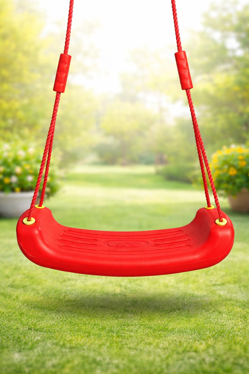 Busy Kid Swing Seat for Kids, Age 3 to 10 Years with Hand Grip (Red)
