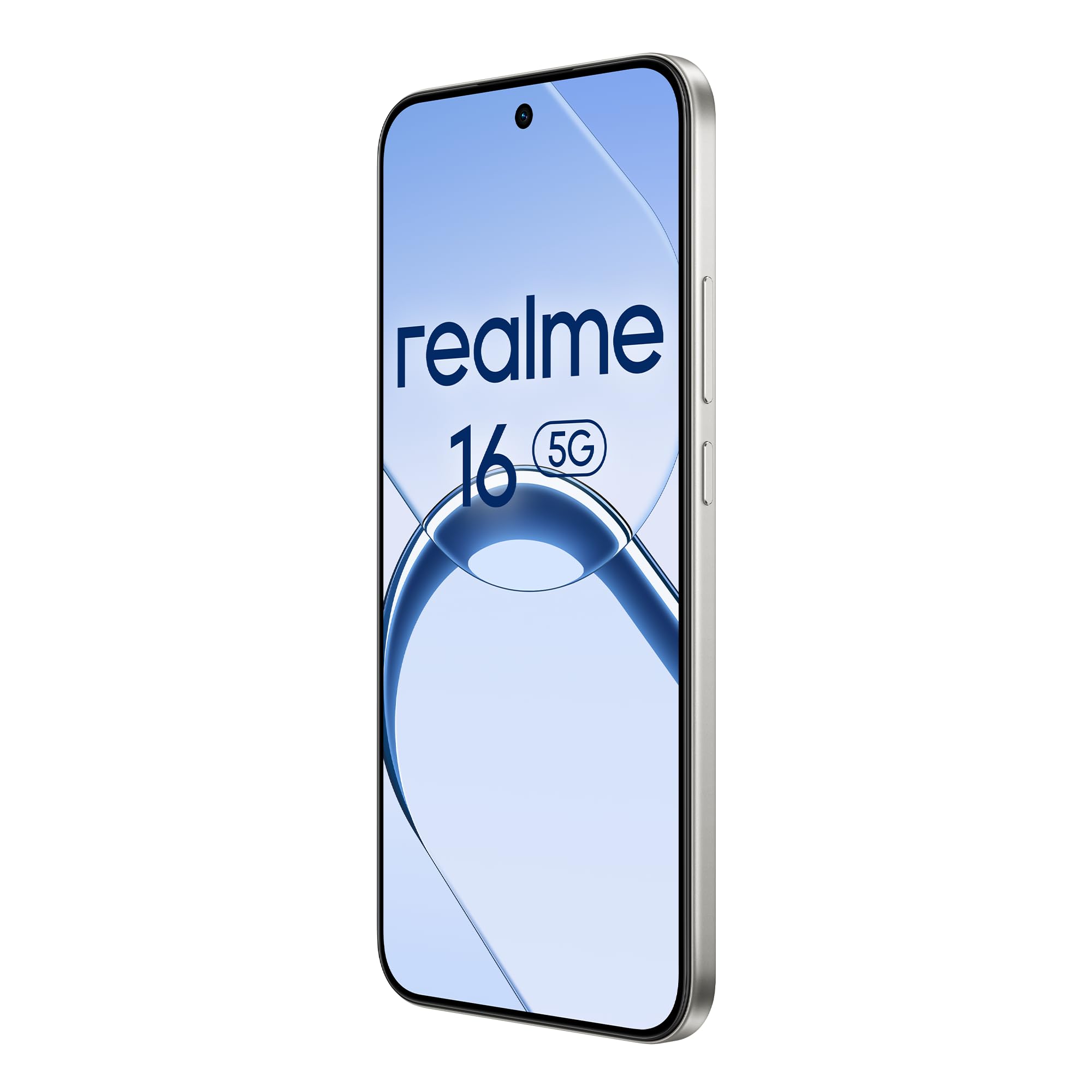 realme 16 5G Smartphone, Batteria Titan 6550mAh, 8GB RAM + 256GB, Doppia Camera Sony AI 50MP, IP69, Display AMOLED 4200 nit, Ricarica 60W, Design Sottile, Dual SIM, eSIM, Air White