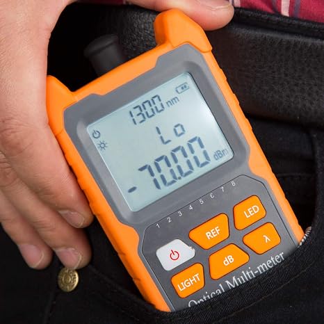 Mini Optical Fiber Power Meter FC/SC/ST Universal Interface Fiber Tester Integrated OPM, VFL, and RJ45 Functions