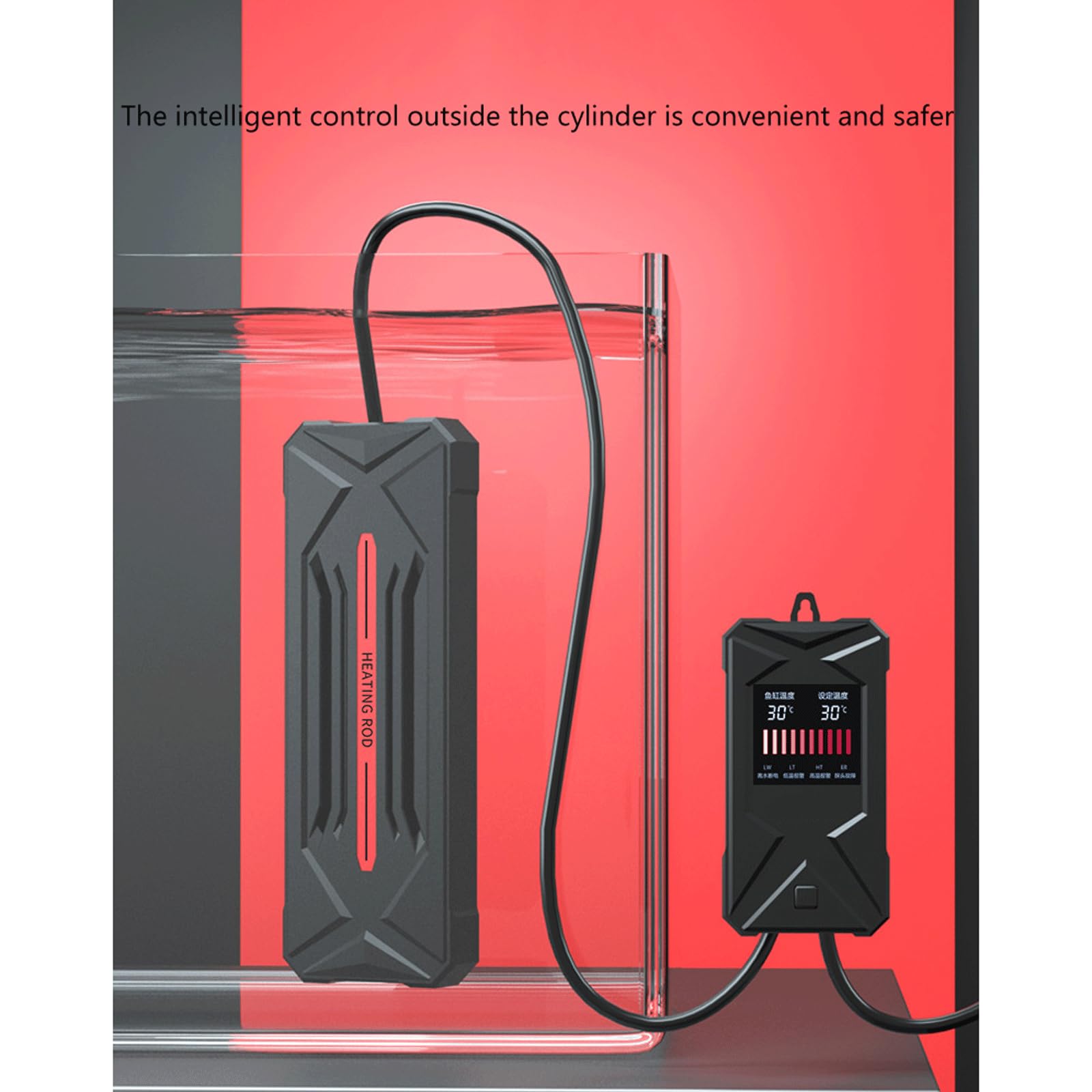 Varilla De Calentamiento De Tanque De Pescado Varilla Termostato Inversor con Controlador Fuera del Cilindro,500W