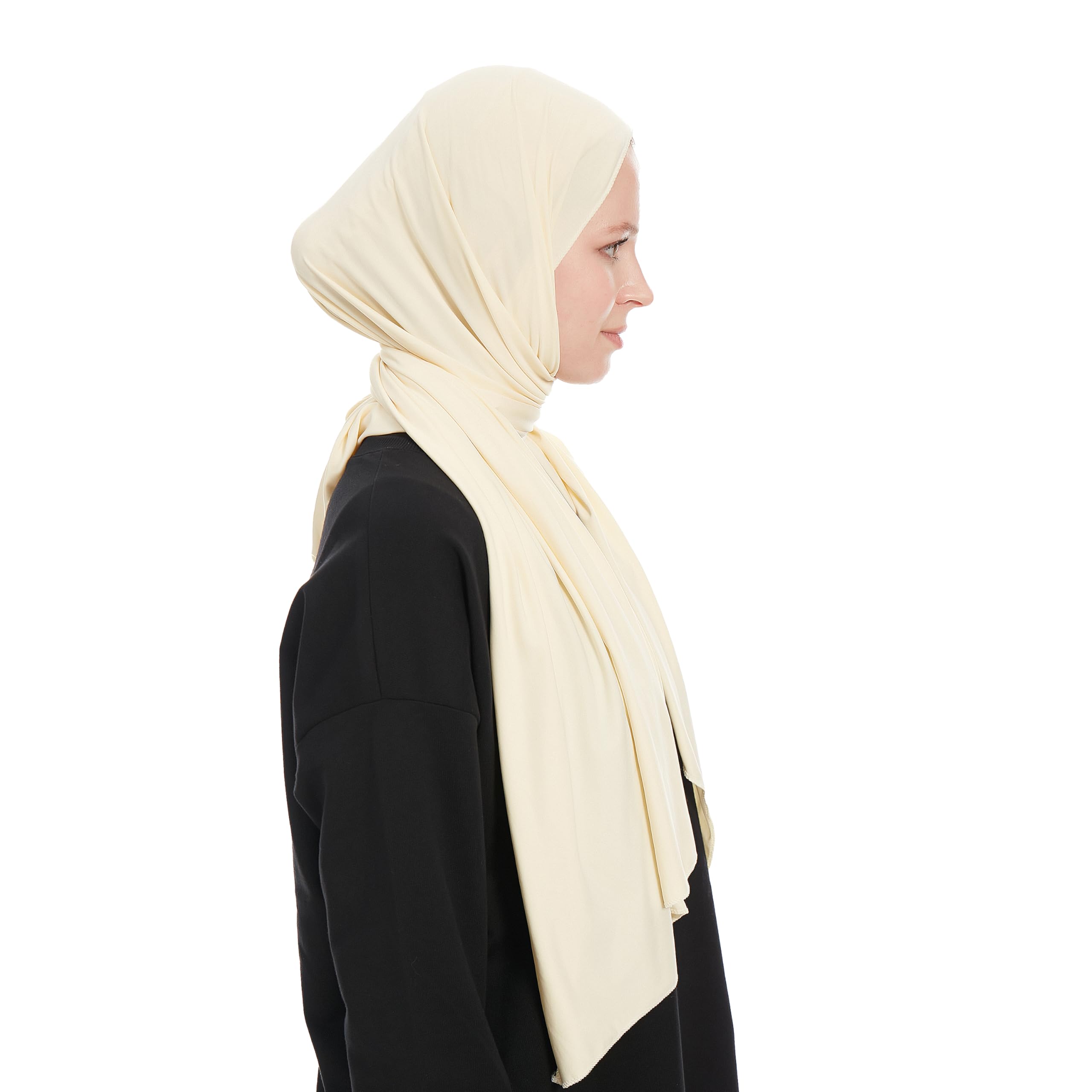 Hijab jersey dla kobiet - Hidżab z dżerseju - Długie chusty hidżabu - Muzułmański hidżab - Szal hidżabu - 180x70 cm