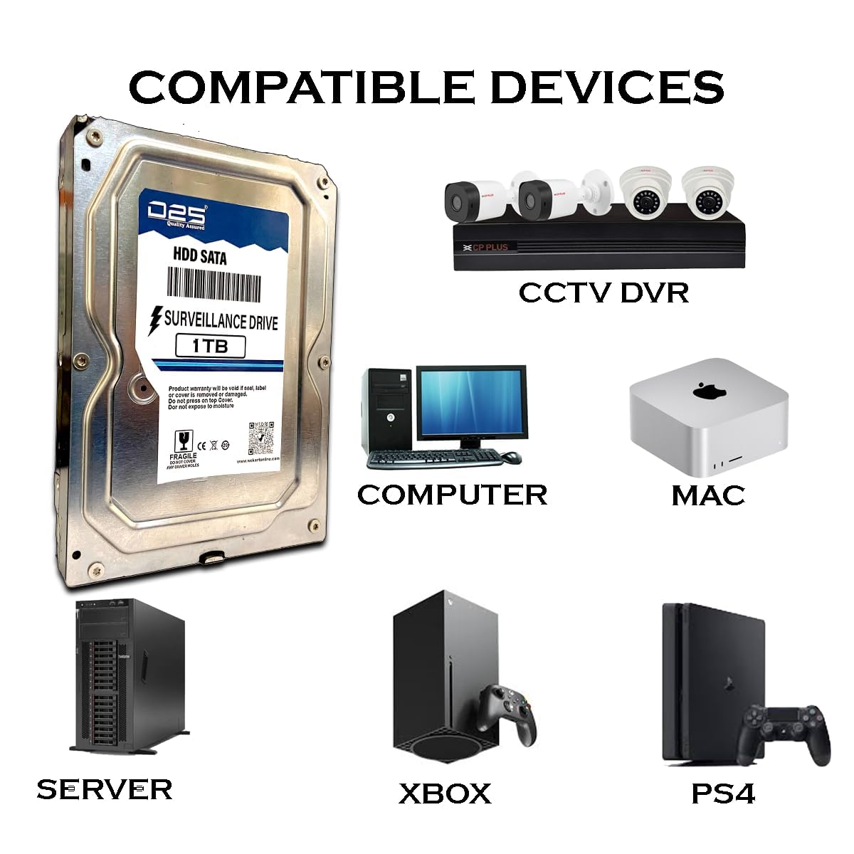 1TB Hard Disk for Hikvision DVR - Secure Surveillance Storage -8