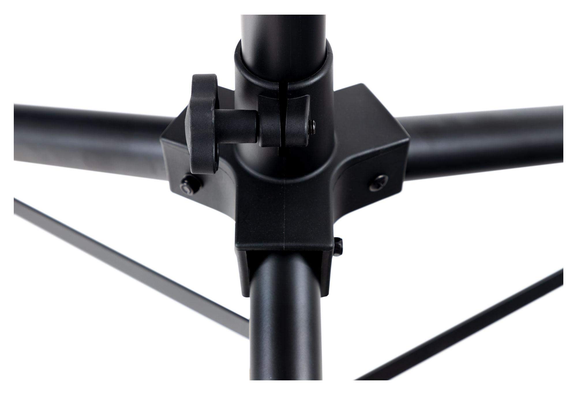 Pronomic SPS-3A Supporto Per Casse Supporti In Alluminio, 5 cm, Peso: 2 | Struttura a treppiede stabile e extra larga, Rinforzi aggiuntivi, Gambe lunghe 90 cm per una base stabile, 5 cm, 9 kg
