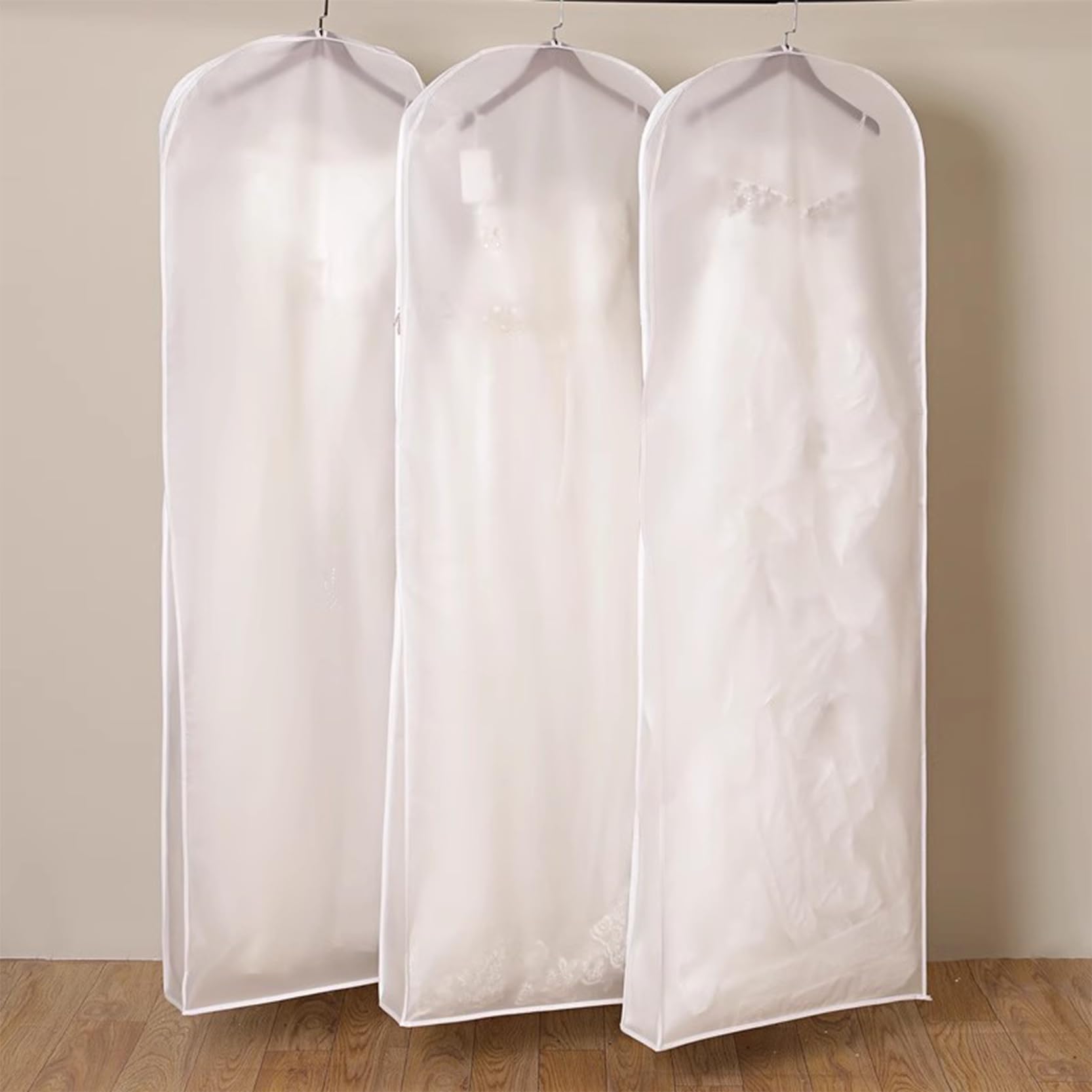 6 Housses à Vêtements Respirantes 160 Cm – Pour Robes Longues, Costumes, Manteaux, Rangement Voyage