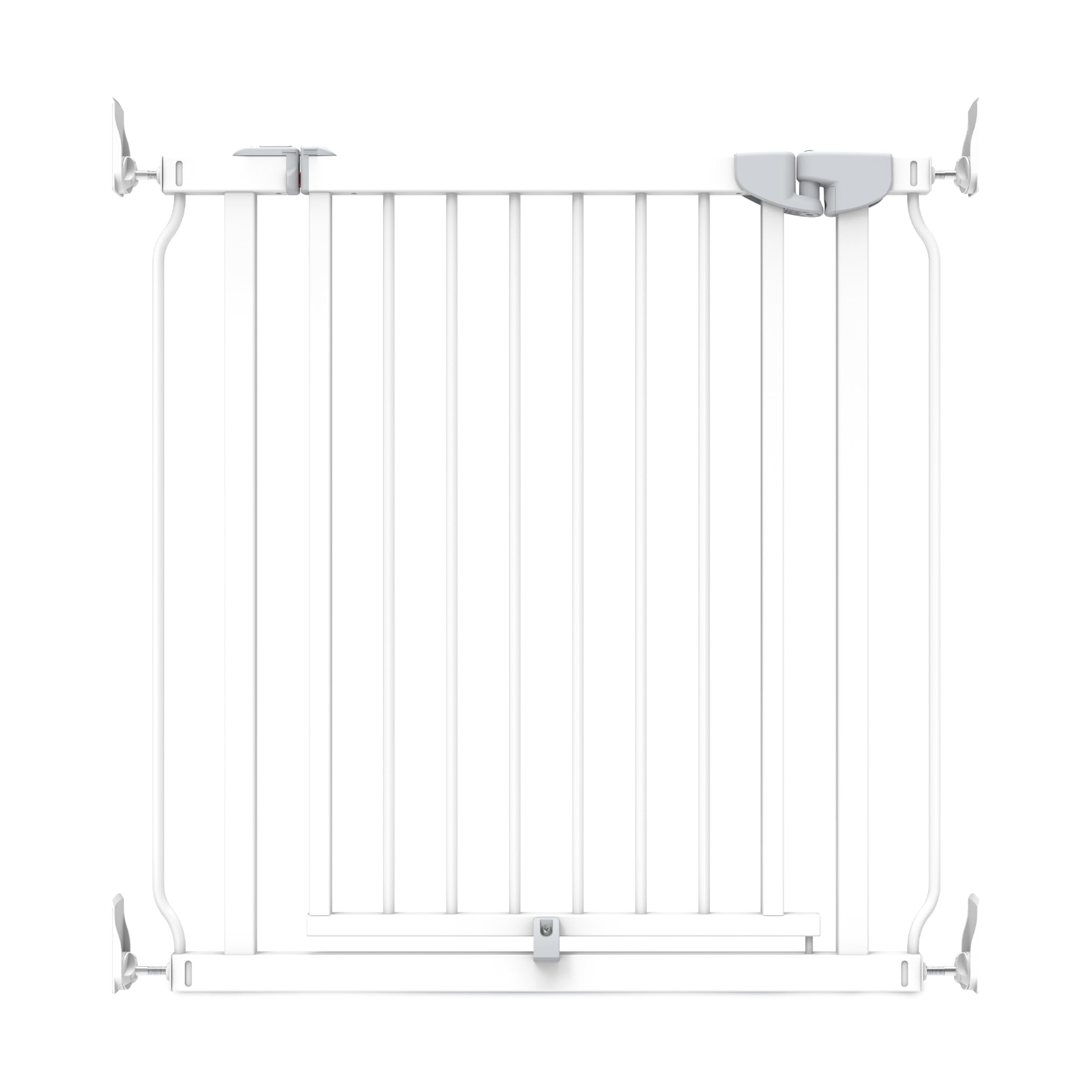 Ingenuity The Doorway Series Easy Install Cancelletto di Sicurezza per Bambini e Cani, Larghezza 73–80 cm, Altezza 75 cm, Montaggio a Pressione o con Viti, Bianco