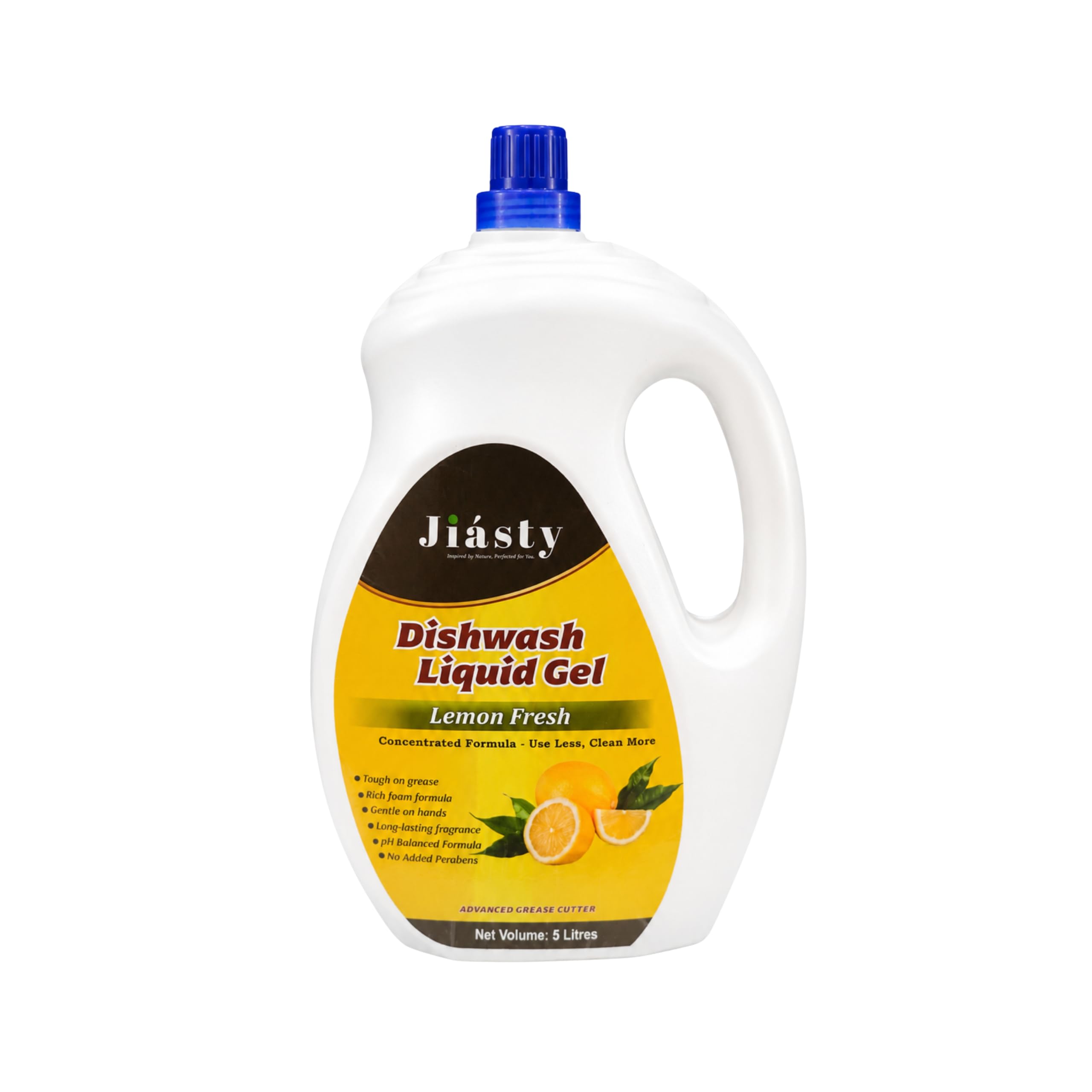 Jiásty Dishwash Liquid Gel, Lemon Fresh, Concentrated Formula, Tough on Grease, pH Balanced, 5 Litres-image-41