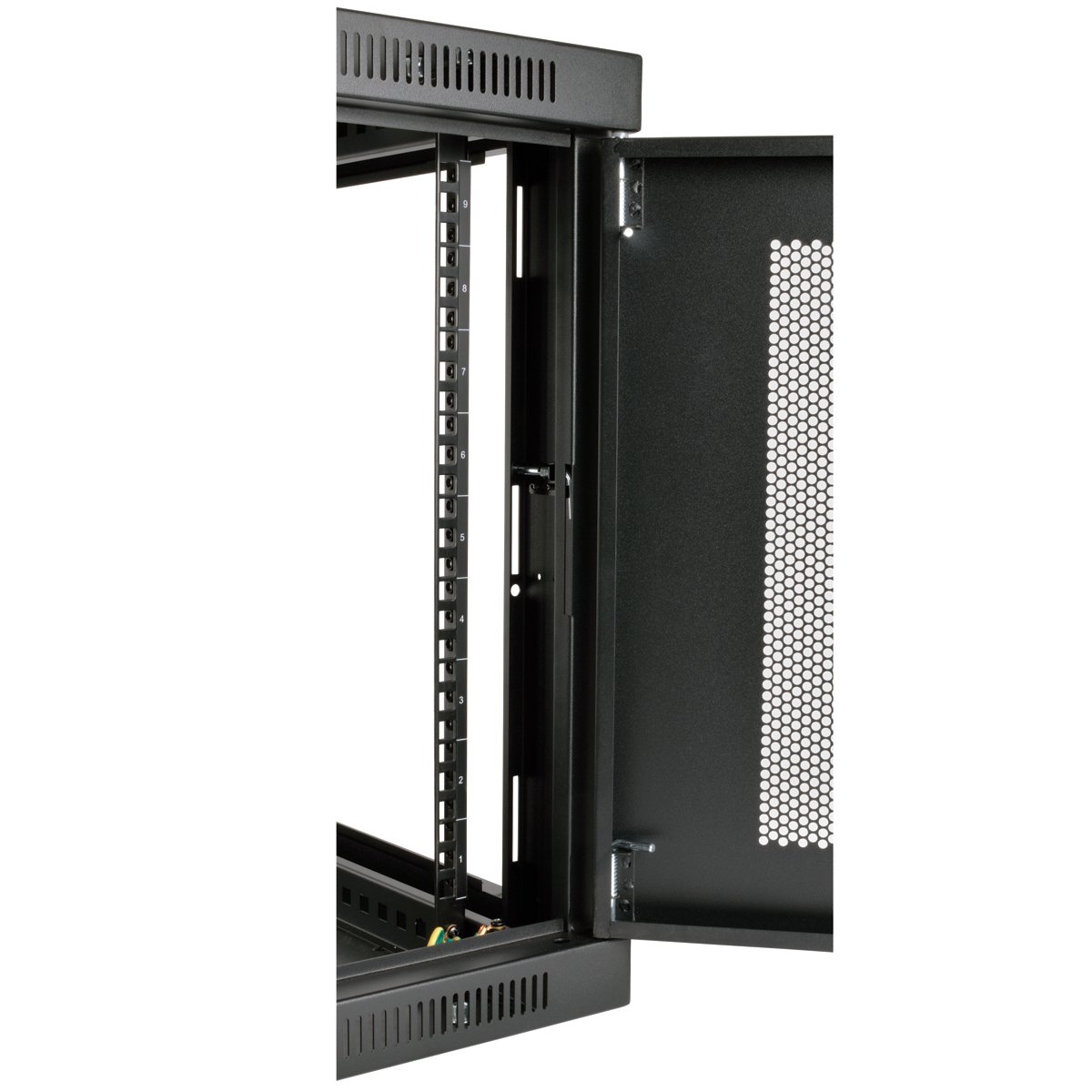 Eaton Tripp Lite SmartRack 9U de Perfil Bajo, Profundidad de Conmutador-Plus, Gabinete de Rack Mini Montado en la Pared (Negro) (SRW9UDP)