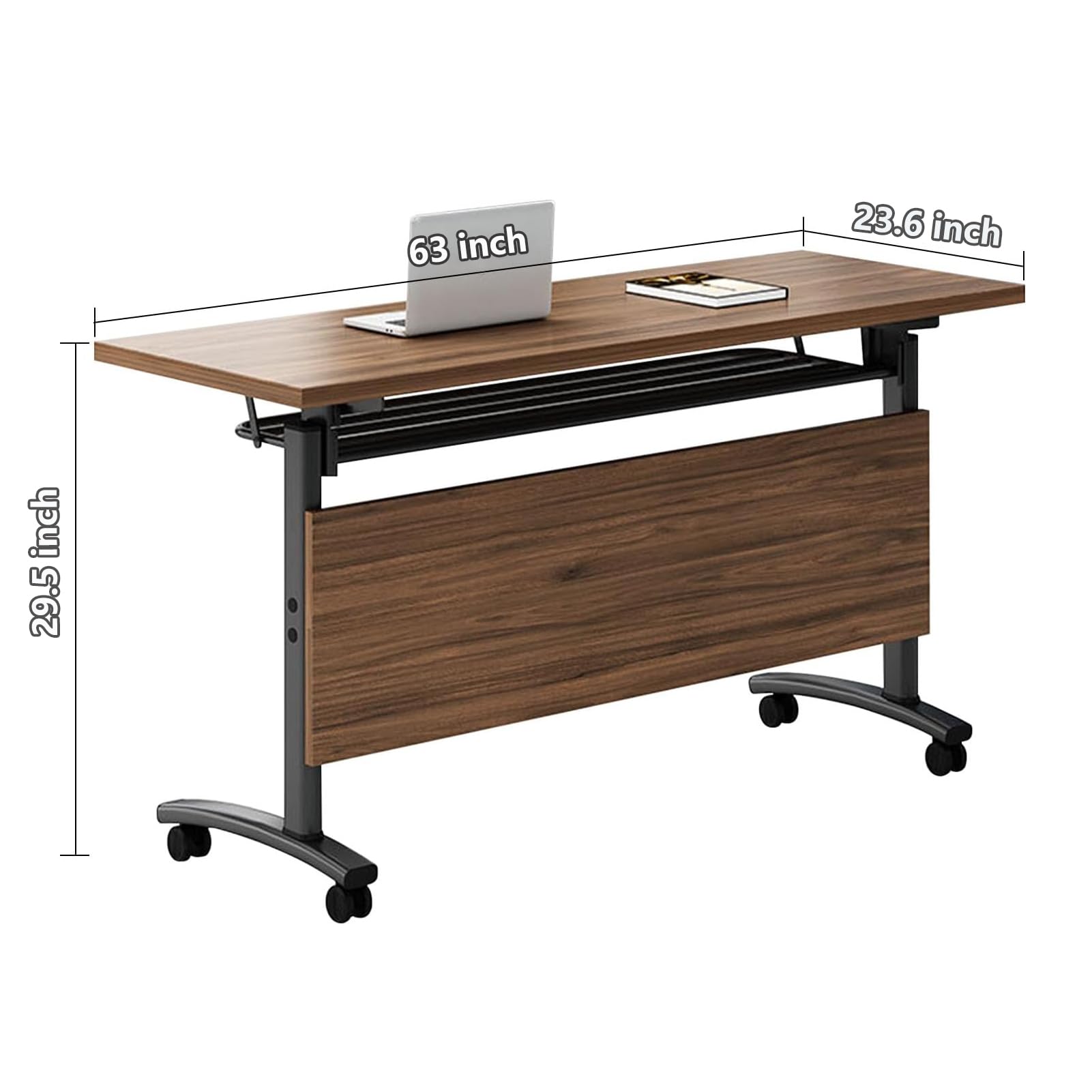 Conference Table Folding Conference Room Table Meeting Tables Flip Top Training Table Foldable Conference Tables with Wheels for — view 2