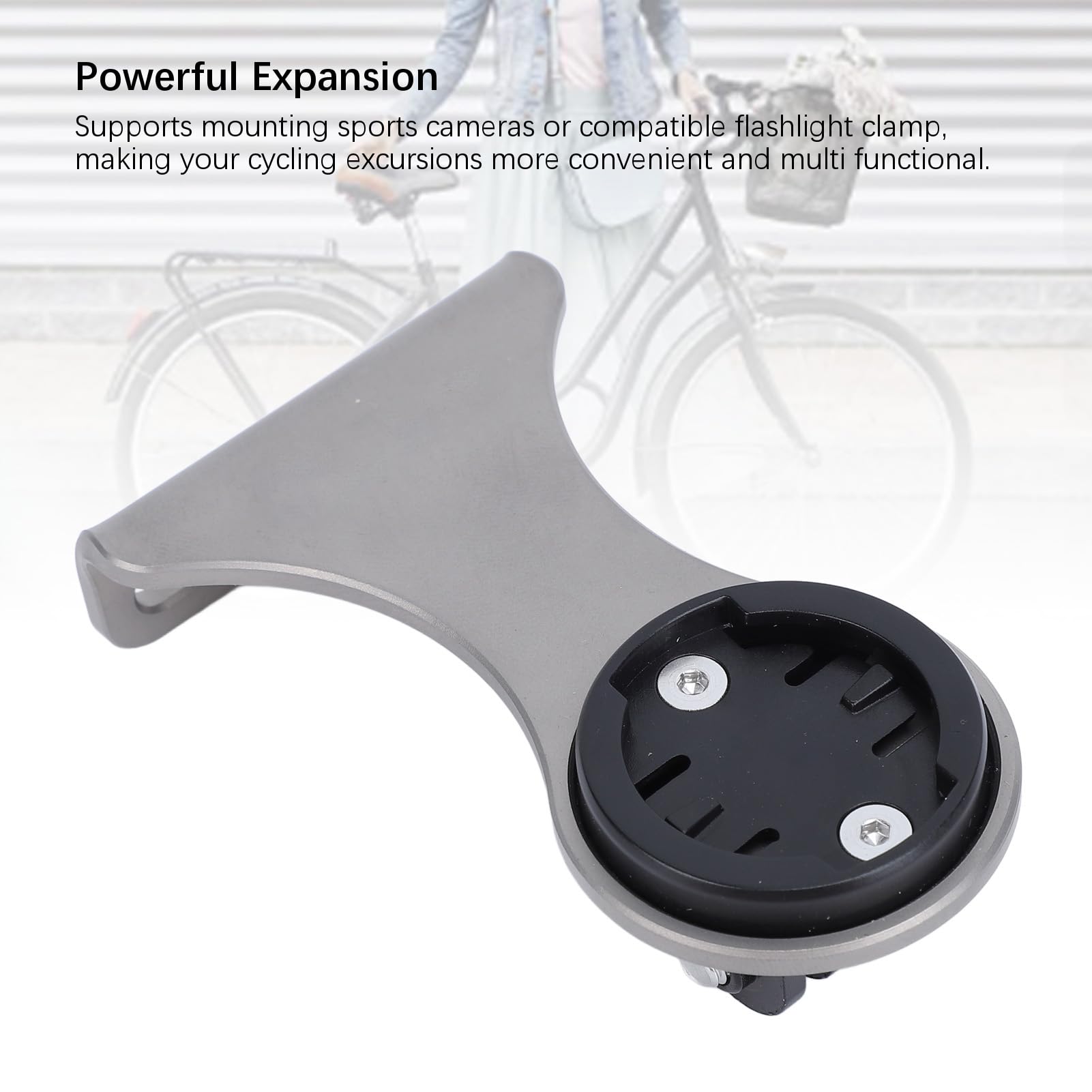 plplaaoo Supporto per computer anteriore Supporto per supporto per computer per manubrio Adattatore per staffa per cronometro per ciclismo Bicicletta Sport Fotocamera Torcia Morsetto