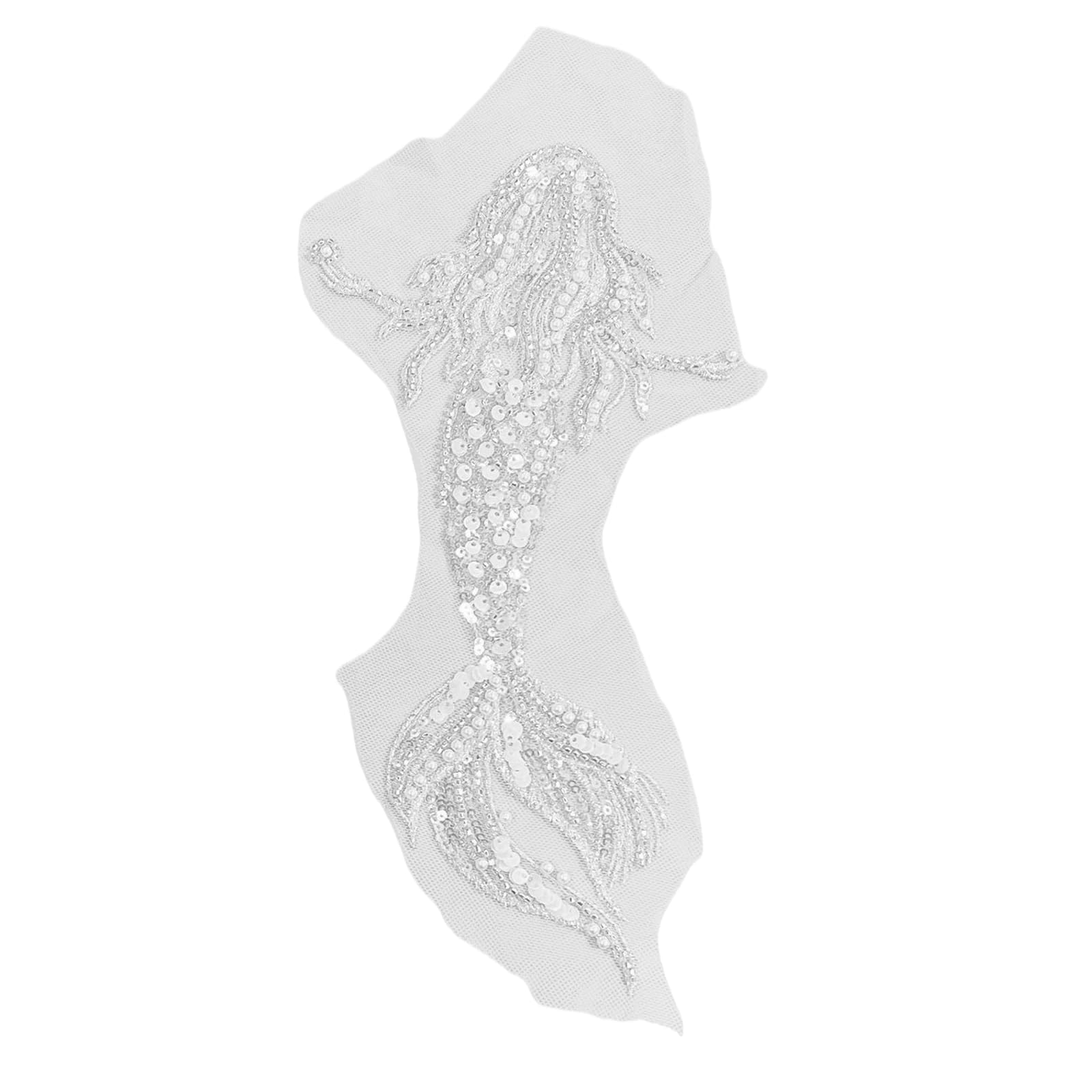 Kalttoy Embroidery Sequins Applique Sew on Clothing Patches Wedding Dress Applique for Bridal Dress Wedding Gown Decoration Rhinestones Appliques