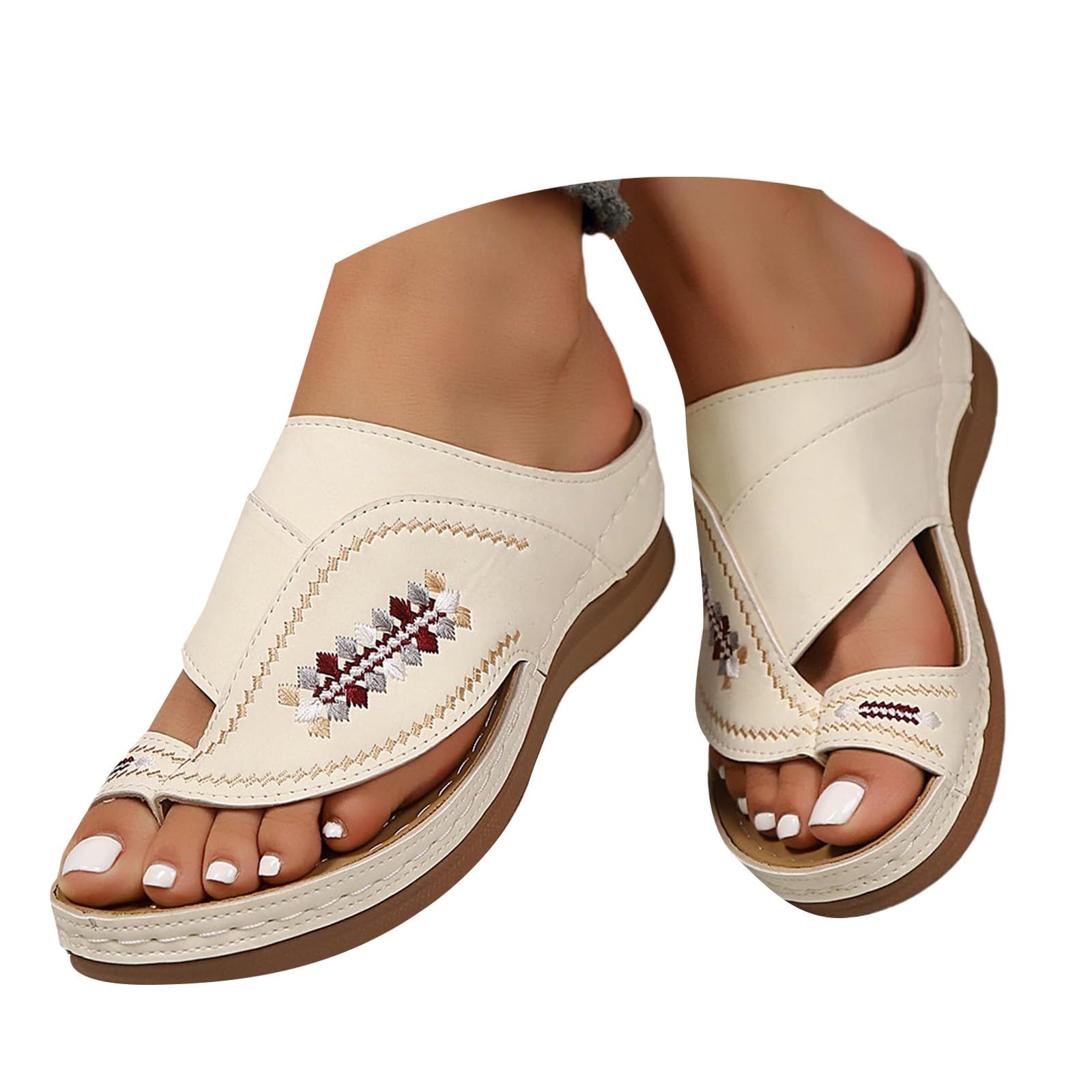 Ciabatte Donna Ortopediche Estive Casual Leggeri Ciabatte Con Zeppa Eleganti Comodi Sandali Ortopedici Per Alluce Valgo Antiscivolo Morbide Scarpe Estive Aperte Anatomiche Pantofole Da Casa Spiaggia