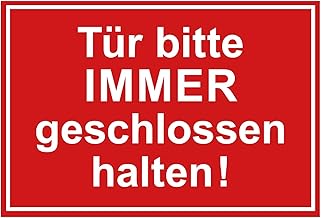 Sticker Door Always Keep Closed Note Sign Sticker Red Weatherproof and UV Resistant