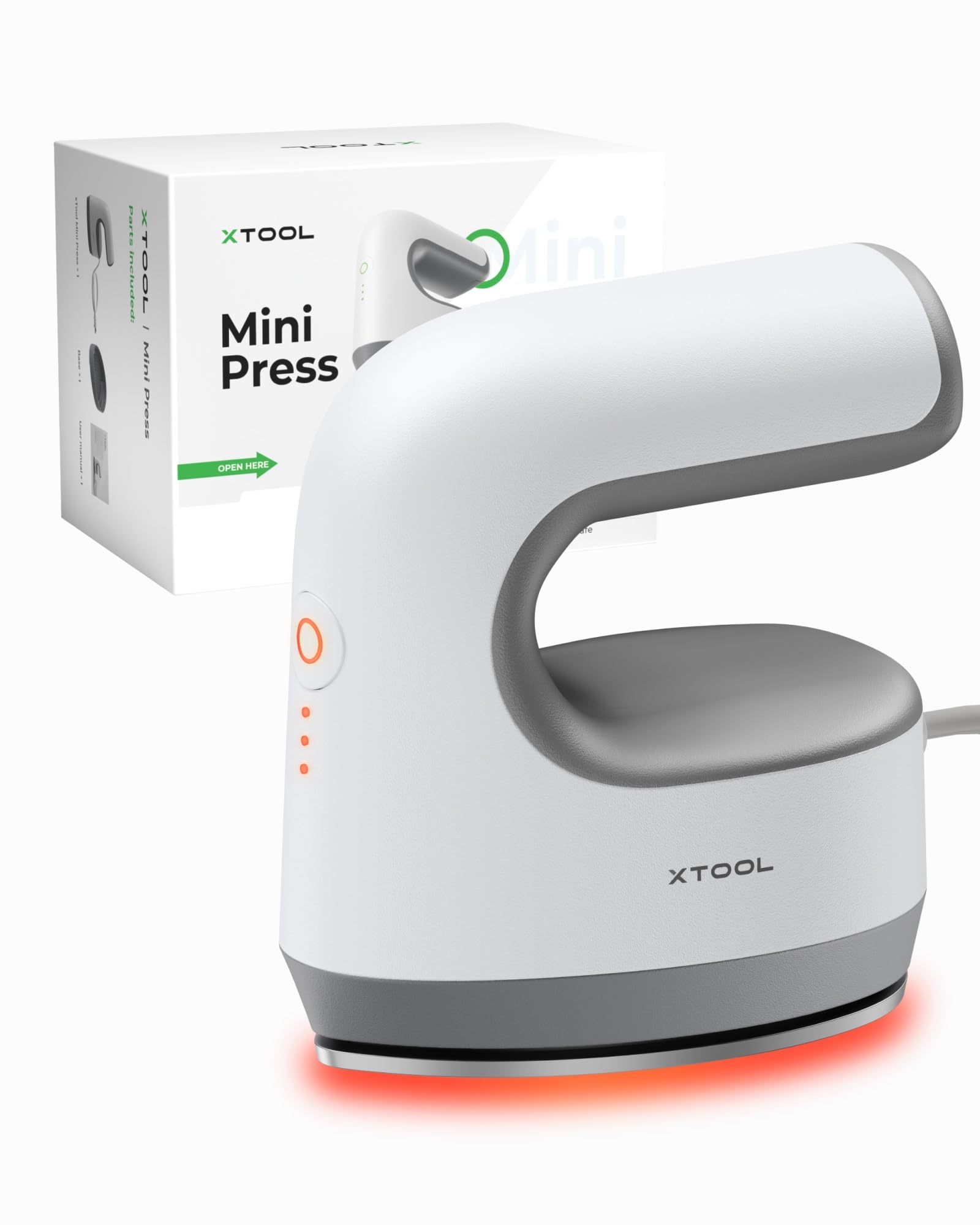 xTool Mini Pressa a Caldo, Stampante per Tessuti Ultra Leggera con 3 Modalità di Temperatura, Stampante Portatile per Magliette per Borse, Scarpe, T-shirt, Cuscini, Vinile