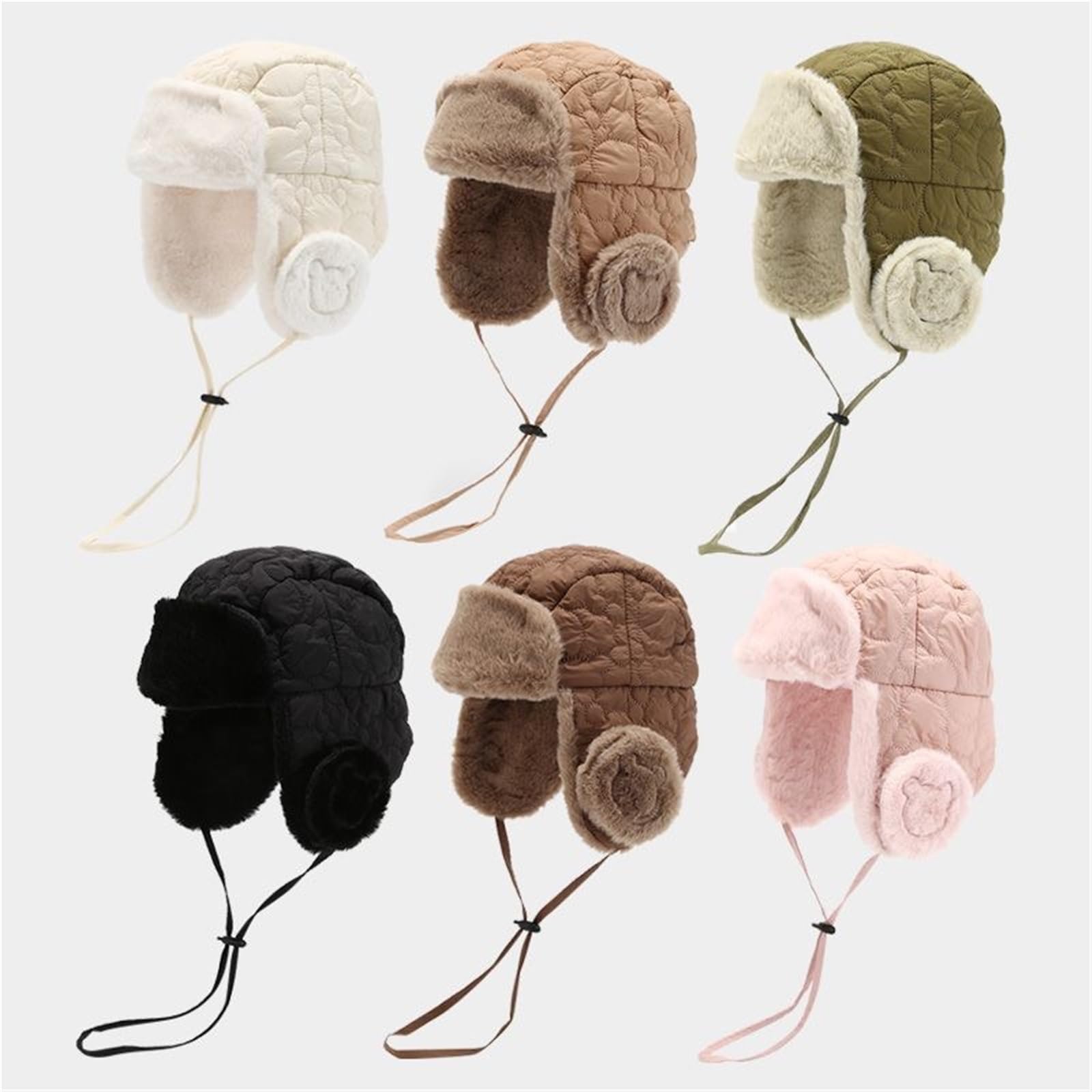 Generisch Gorro protector de orejas con estampado de animales para niños, cálido, a prueba de viento, para niños y niñas de 1 a 5 años