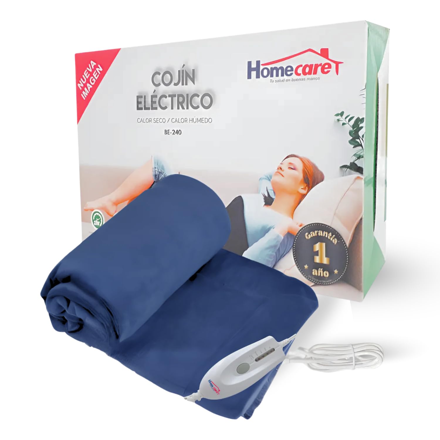 Homecare | Almohadilla Térmica Eléctrica, Compresa de Calor Manta Termica 30x60 cm Poliéster con Control Digital y Calor Ajustable 30-65°C y Funda Lavable