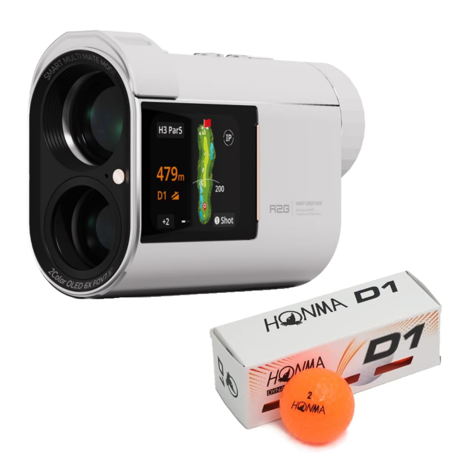 R2G Mate Hybrid R25Rnz03 Laser Rangefinder With Side Display, Golf