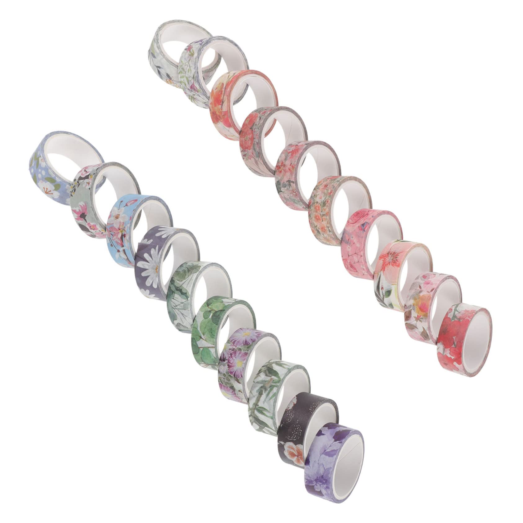 SHINEOFI 60rotoli Washi Tape Decorativi Per Scrapbooking e Fai Te Nastro Creativo Per Artigianato Facile Da Strappare e Riutilizzabile Per Diari e Biglietti Di Auguri