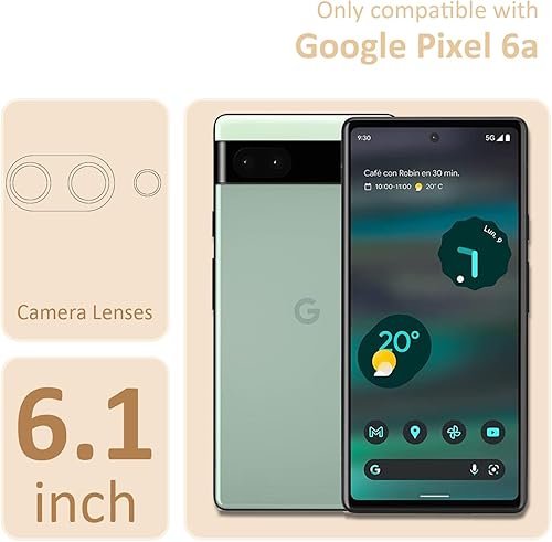 Miniatura 6 de CAROKI Funda transparente de Halloween para Google 6a, con patrón de fantasma, funda protectora de TPU suave, delgada, a prueba de golpes, para