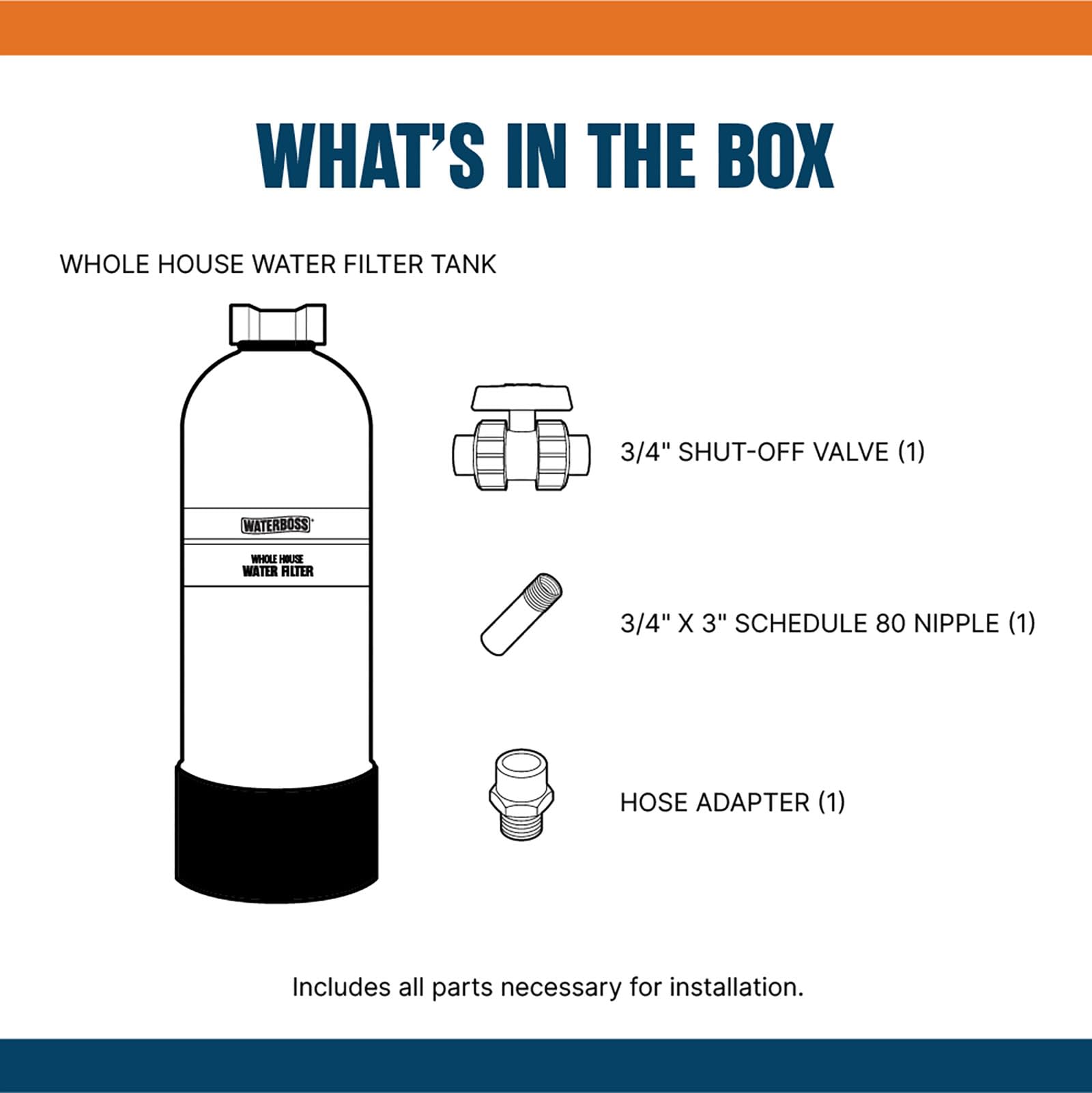 WaterBoss Whole House Water Filter - Whole Home Water Filtration System for Well City Water - Filters 96 — view 4