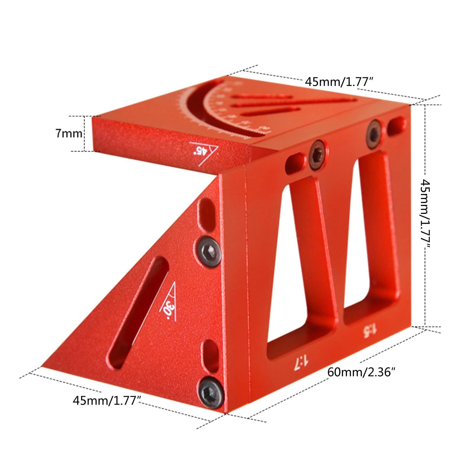 Strumento di misura per la lavorazione del legno Scriber Architetto Circolare Centerline Drafting Lega di Alluminio Strumento di Misura Compatibile Per Falegname Circolare Centerline Disegno Strumento