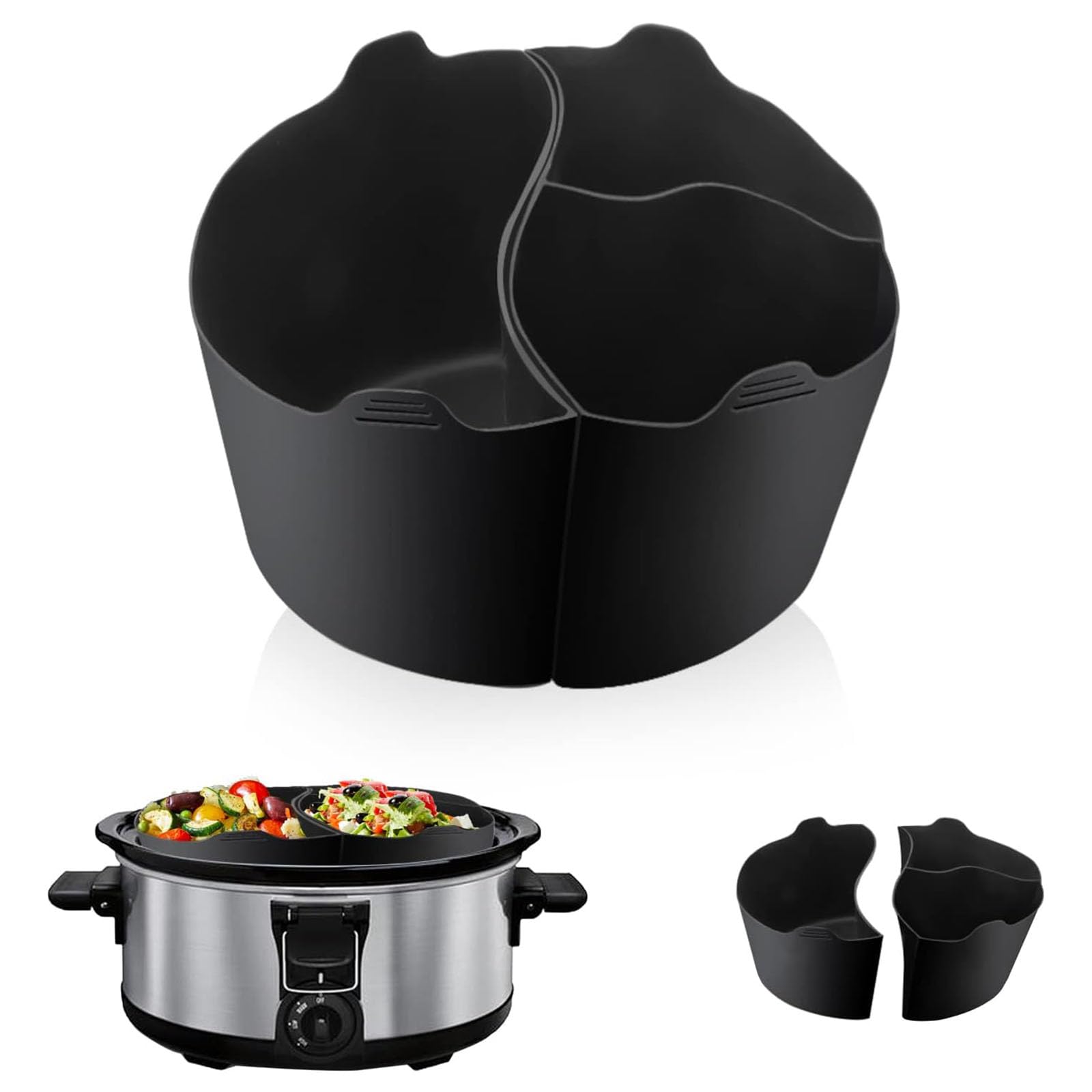 Forro de silicona para olla de cocción lenta, reutilizable, apto para lavavajillas, para olla de cocción lenta, forros de silicona
