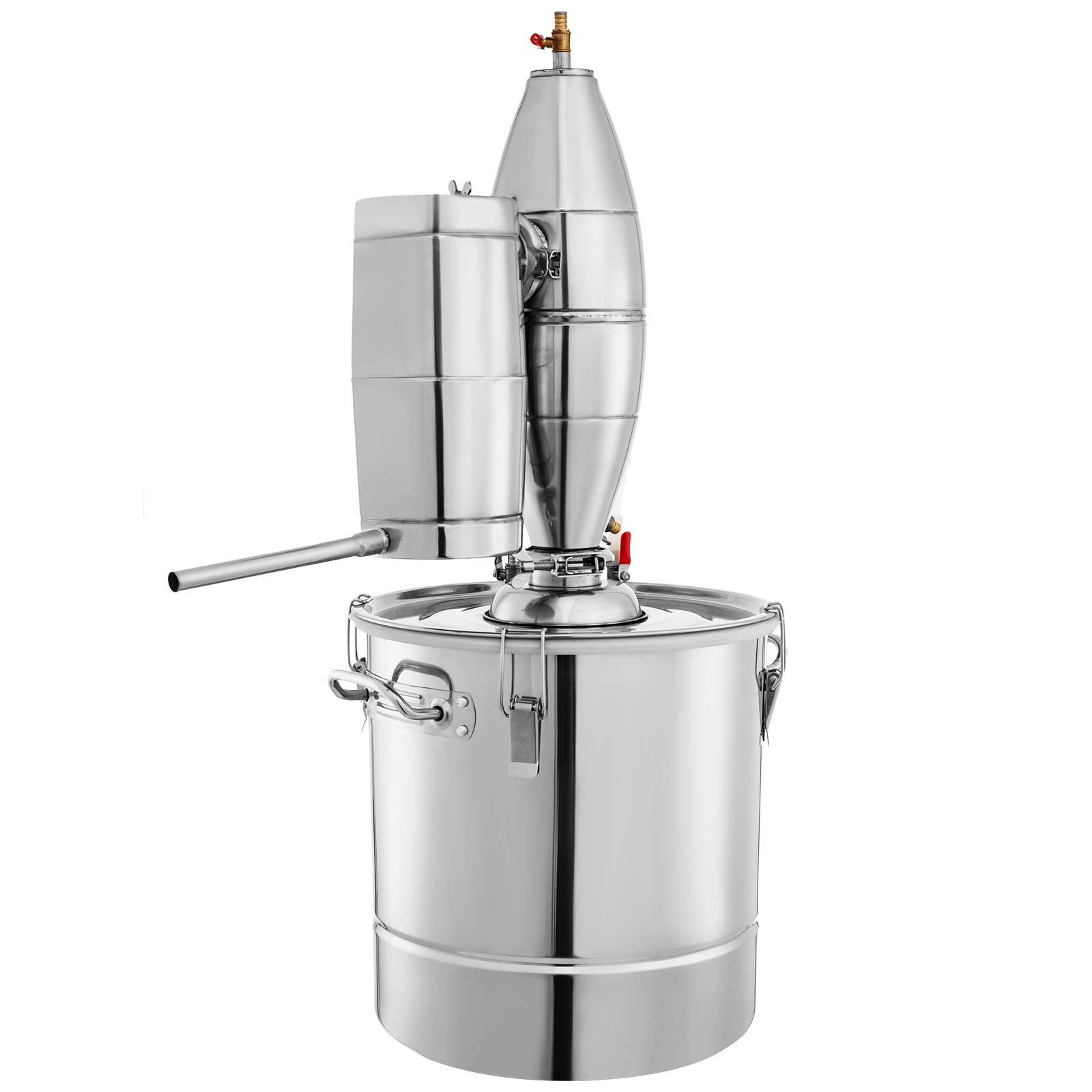 VEVOR Caldaia per Acqua Distillata 70L di Acqua Calda per Acqua Distillata Utilizzata Come Serbatoio di Fermentazione per Fermentare Bevande o Condimenti 40 x 40 cm in Acciaio Inox