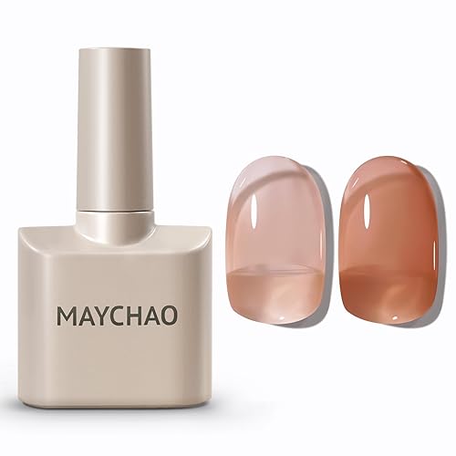 MAYCHAO Esmalte de uñas de gel gelatina, 0.5 onzas lĂquidas, esmalte de uñas en gel marrĂłn nude de 0.5 onzas lĂquidas que se absorbe con luz UV LED, MAYCHAO Esmalte de uñas de gel gelatina, 0.5 onzas lĂquidas, esmalte de uñas en gel marrĂłn nude de 0.5 onzas lĂquidas que se absorbe con luz UV LED,