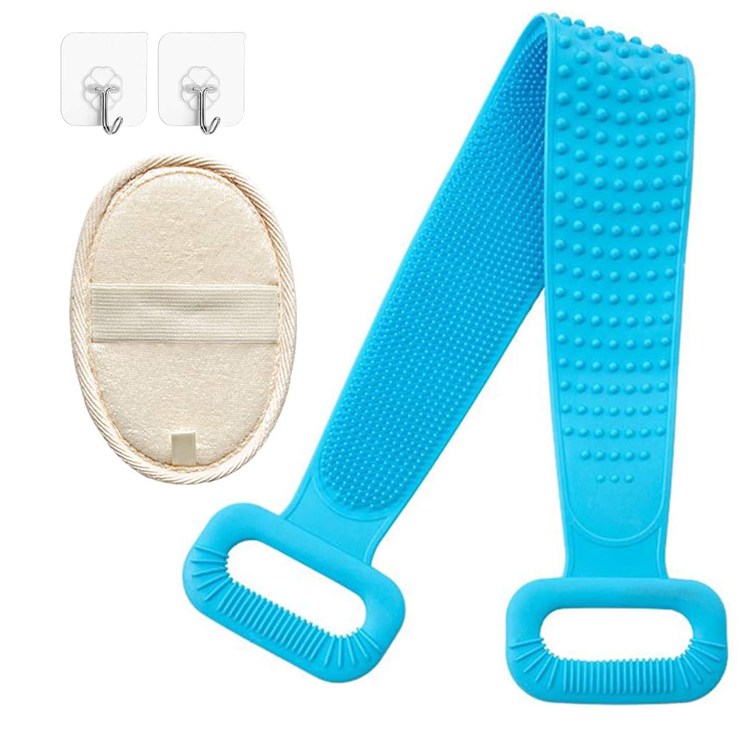 Silicone Back Scrubber,Back Scrubber for Shower for Women, Back Lotion Applicator Easy Reach Washable,Loofah Back Scrubber Bath