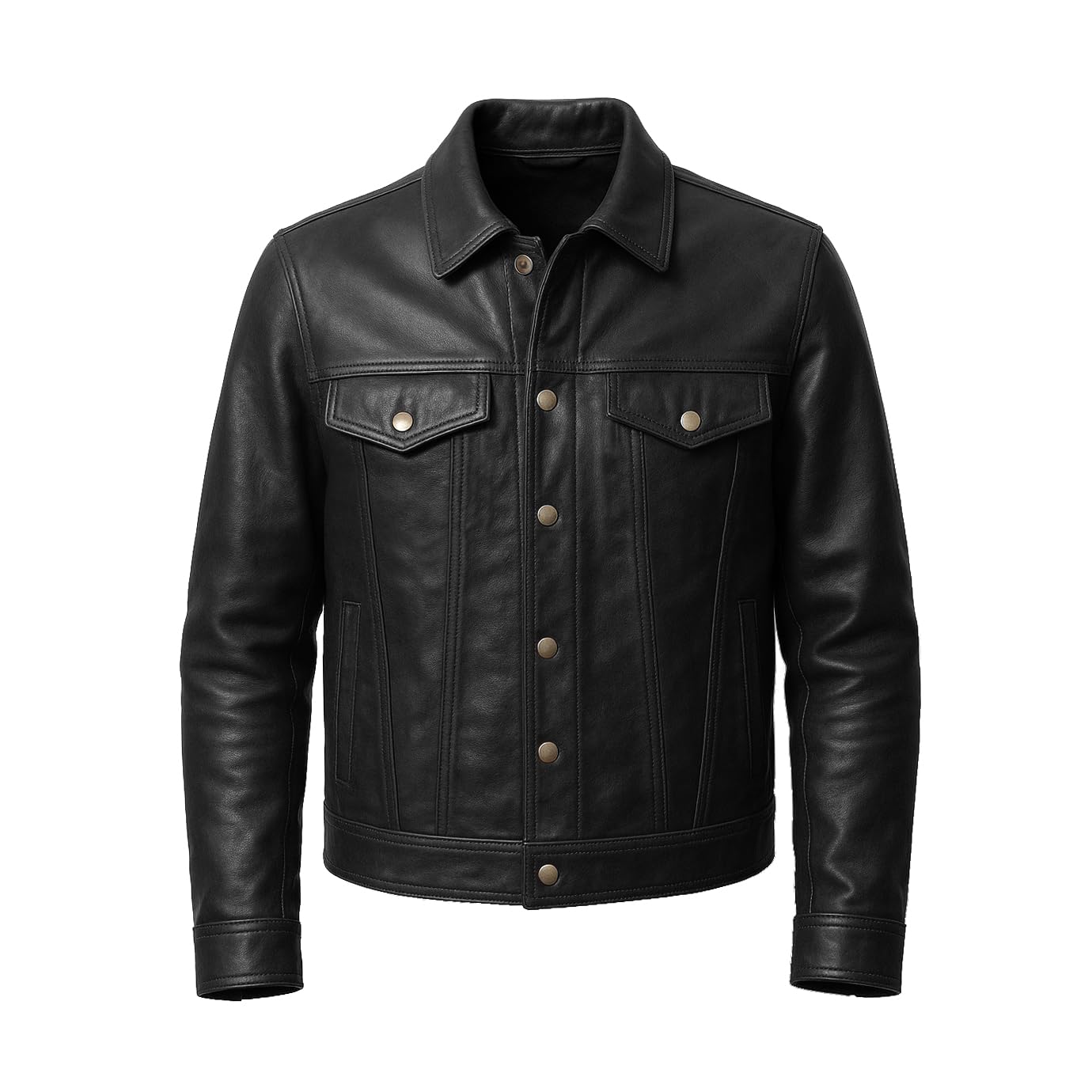 Zerimar Chaqueta Tejana de Cuero para hombre | Piel Natural Auténtica | Prenda Elegante y Cómoda con Diseño Moderno | Ideal para Uso Diario o Salidas Especiales