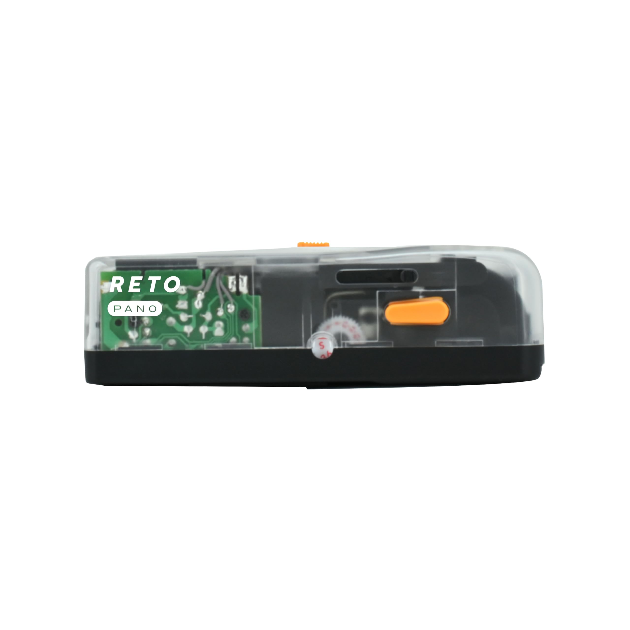 RETO PANO - Fotocamera a pellicola da 35 mm, obiettivo largo 22 mm, panorama, facile commutazione, modalità cinematografica, copriobiettivo, flash integrato, riutilizzabile (pellicola e batteria AAA