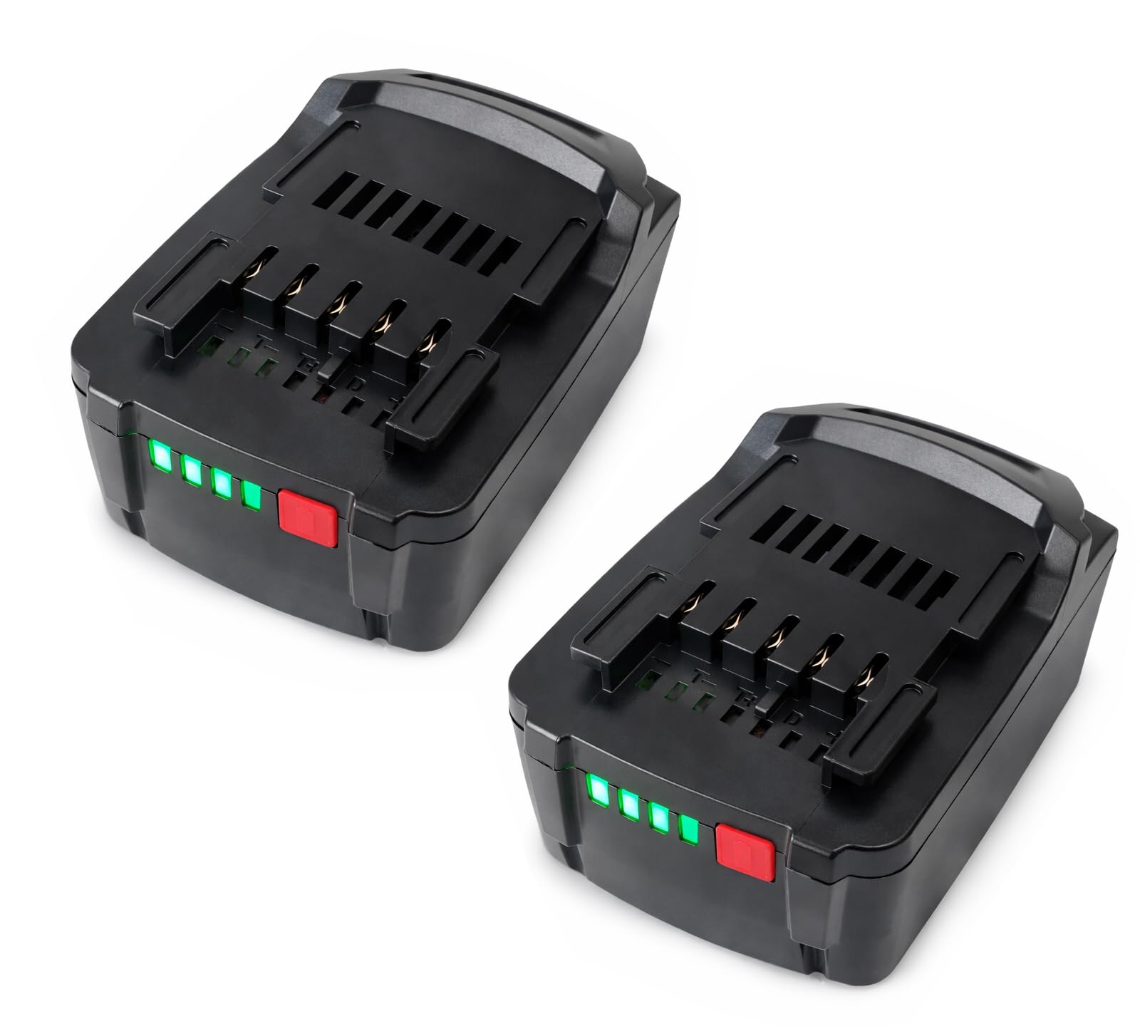 2 batterie di ricambio LiHD da 18 V per Metabo 5000 mAh, batteria agli ioni di litio ad alte prestazioni da 5,0 Ah, compatibile con Metabo ASC 55, ASC 145, CAS System (BS 18, SSW 18, WB 18)