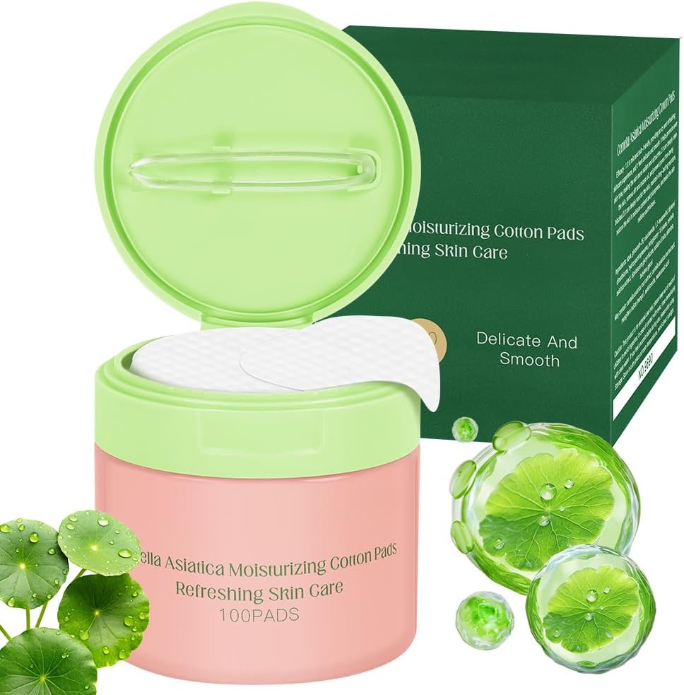 LOPHE Toner Pads, 100 sztuk nawodniających tonerów, Centella nawilżające, Skincare do odnowy skóry, zestaw B