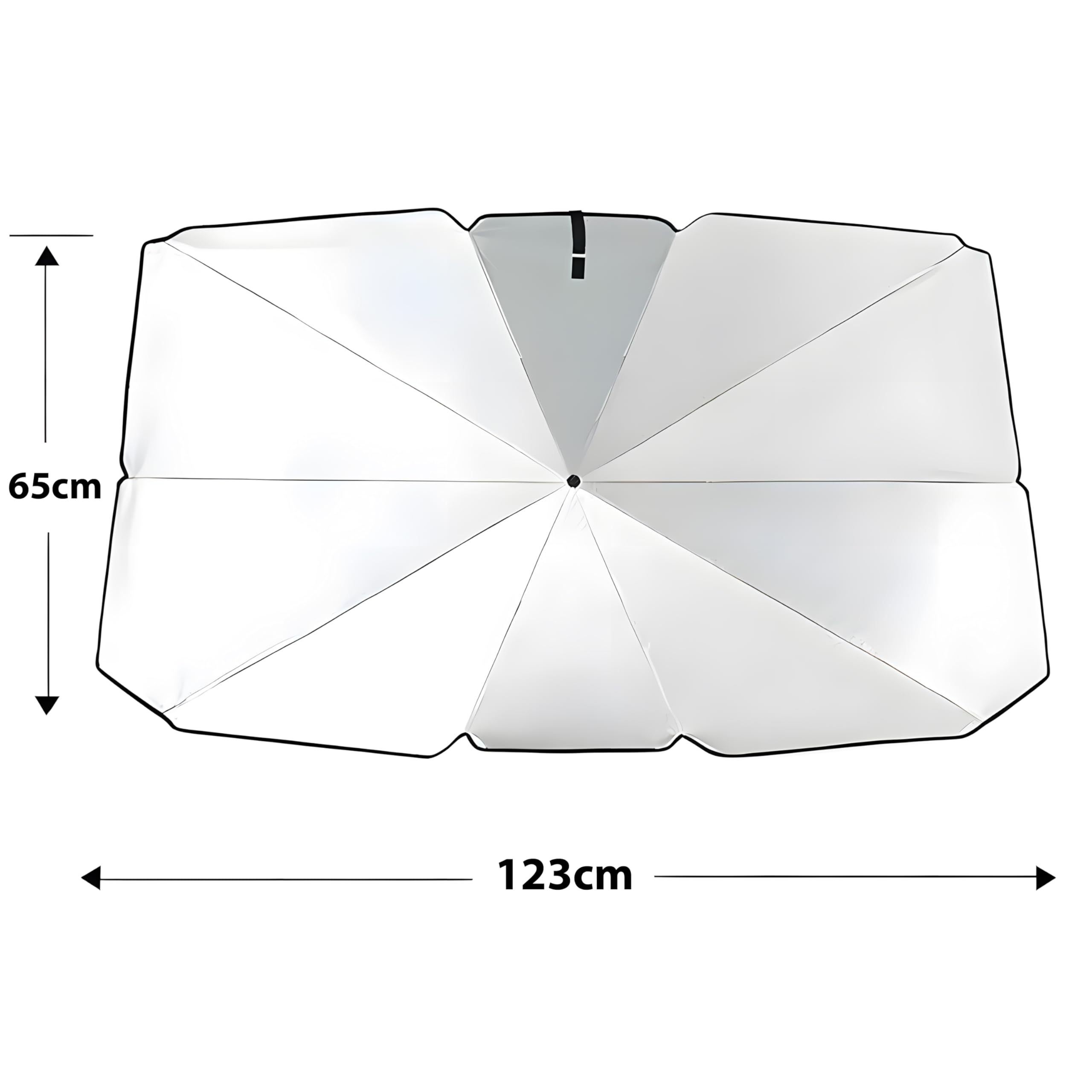 Retoo Parasol Coche 123x65 Cm, Parasol Plegable para Parabrisas, Protección Solar UV, Mango Flexible, Sombrilla Coche Delantera Universal para Interior