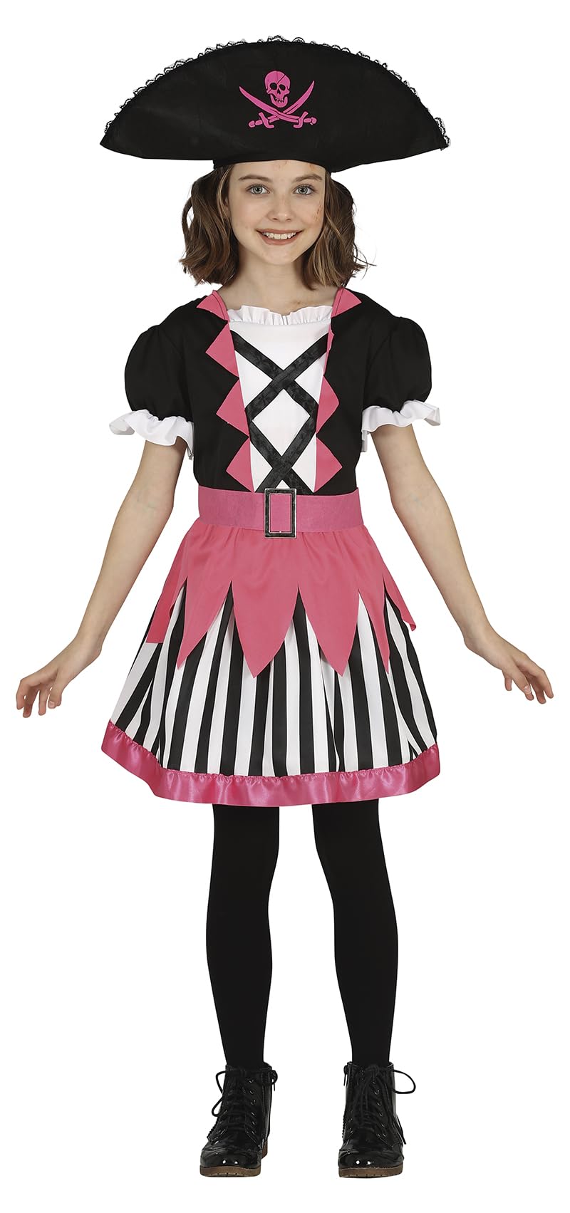 FIESTAS GUIRCA Pink Pirate Girl Costume – Children's Outfit with Pirate Hat and Dress for Girls 3-4 Years