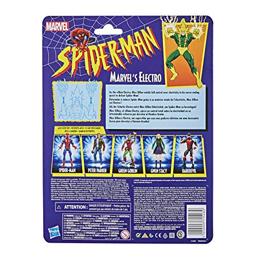 Spider-Man Hasbro Marvel Legends Series 6-inch Collectible Marvel’s Electro Action Figure Toy Retro Collection - Image 4
