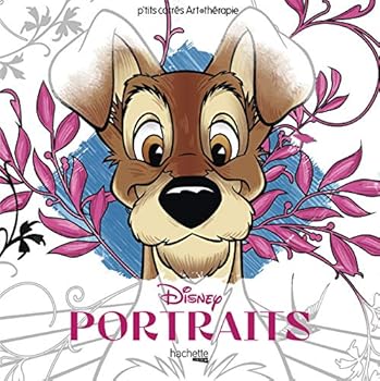 Paperback Carrés Art-thérapie Portraits Disney [French] Book