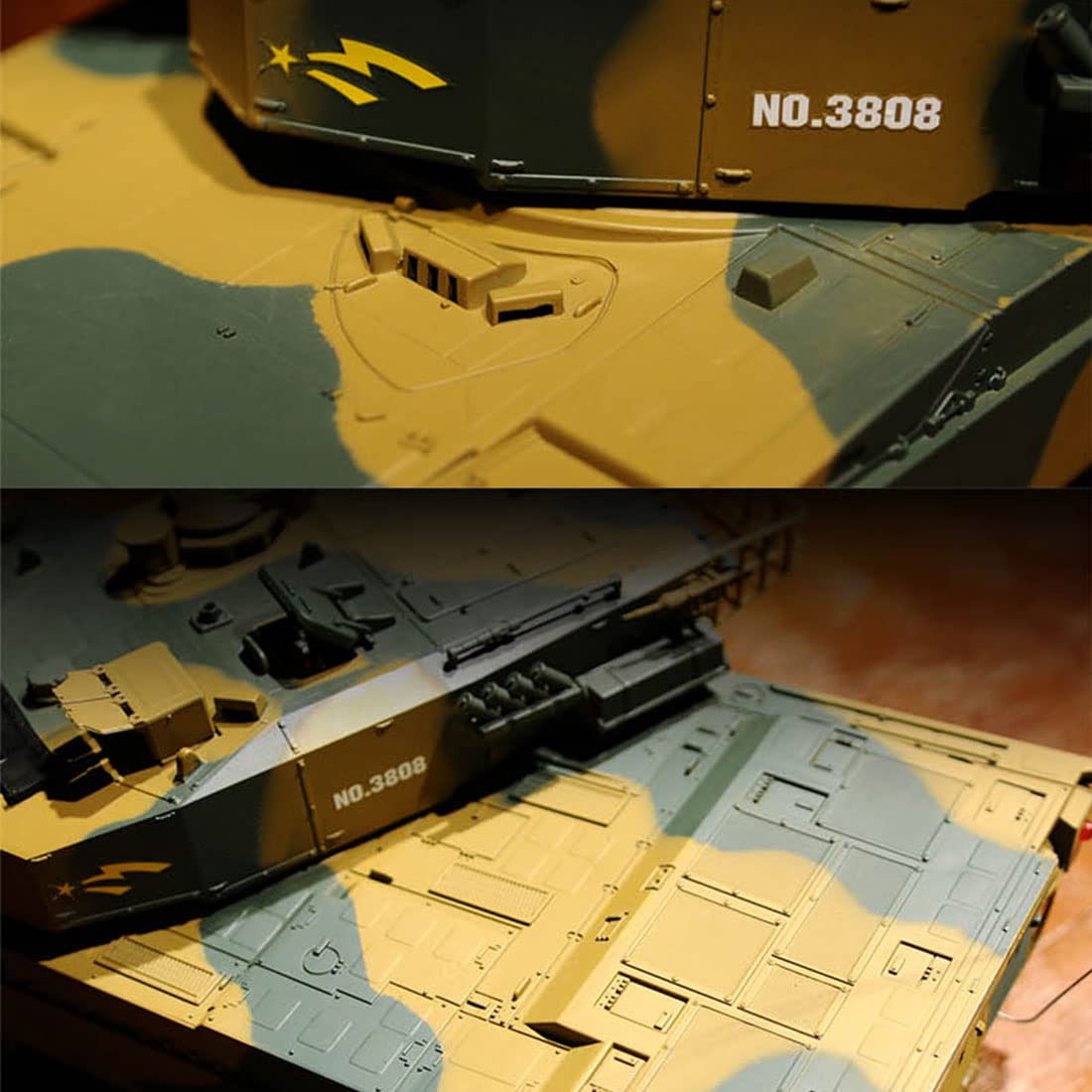 RC Leopard2 czołg A5 ze światłami i efektami dźwiękowymi, skala 1/24, pilot zdalnego sterowania, czołg z odrzutem, realistyczny model wojskowy do zabawy wewnątrz i bitew wieloosobowych
