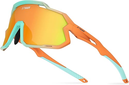 Miniatura 11 de X-TIGER Gafas de sol polarizadas para niños y niñas, lentes de sol de béisbol polarizadas para niños de 8 a 14 años, UV400, gafas de ciclismo
