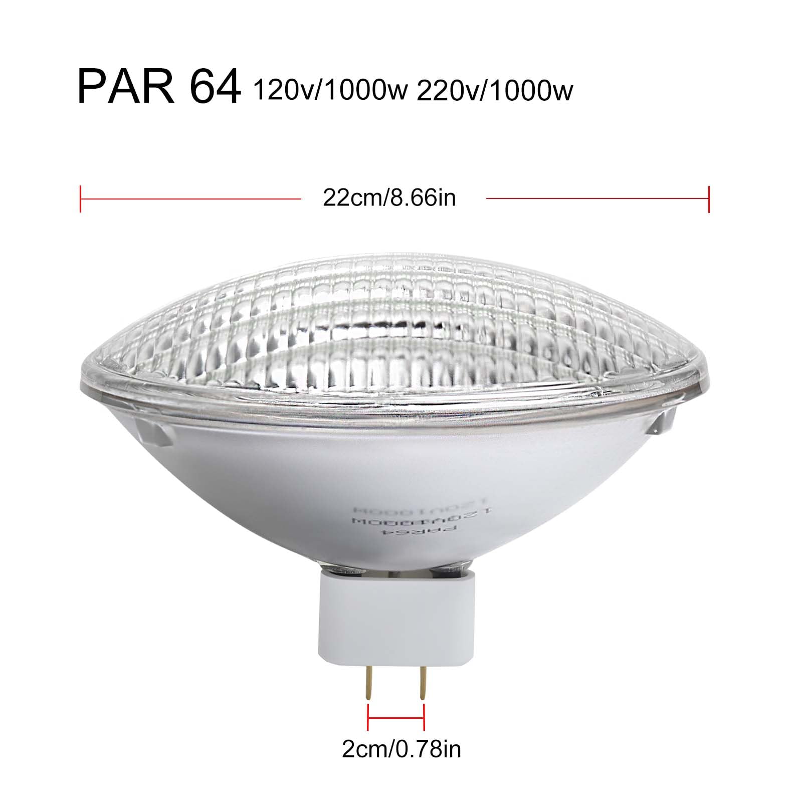 LedWekei Par 64 1000w Bulb,Halogen Stage Lamp Par 64 120v